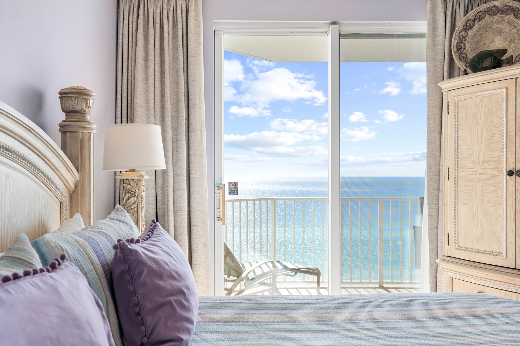 Wake up to blue skies & water views right from the bedroom.