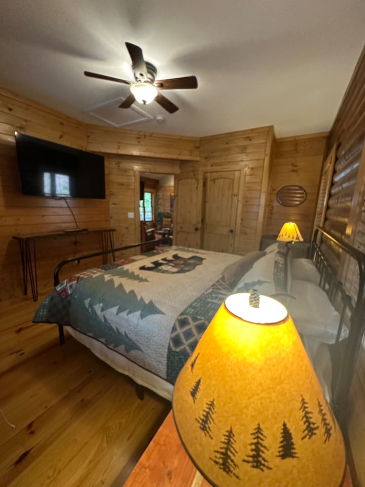 Primary bedroom with king sized bed 