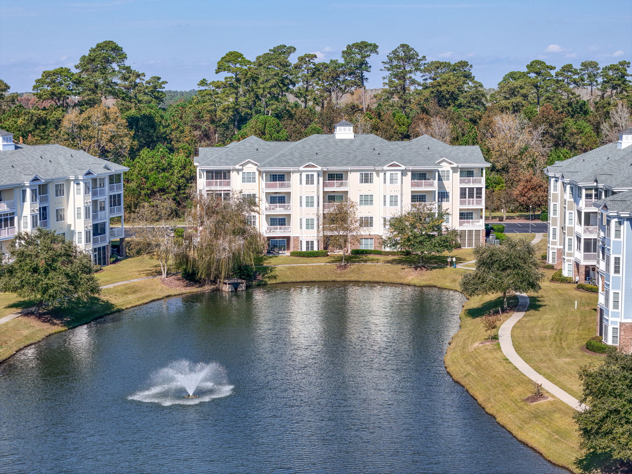 Stunning lake view from the building, offering tranquil waters and serene surroundings—an idyllic backdrop for relaxation and peaceful moments