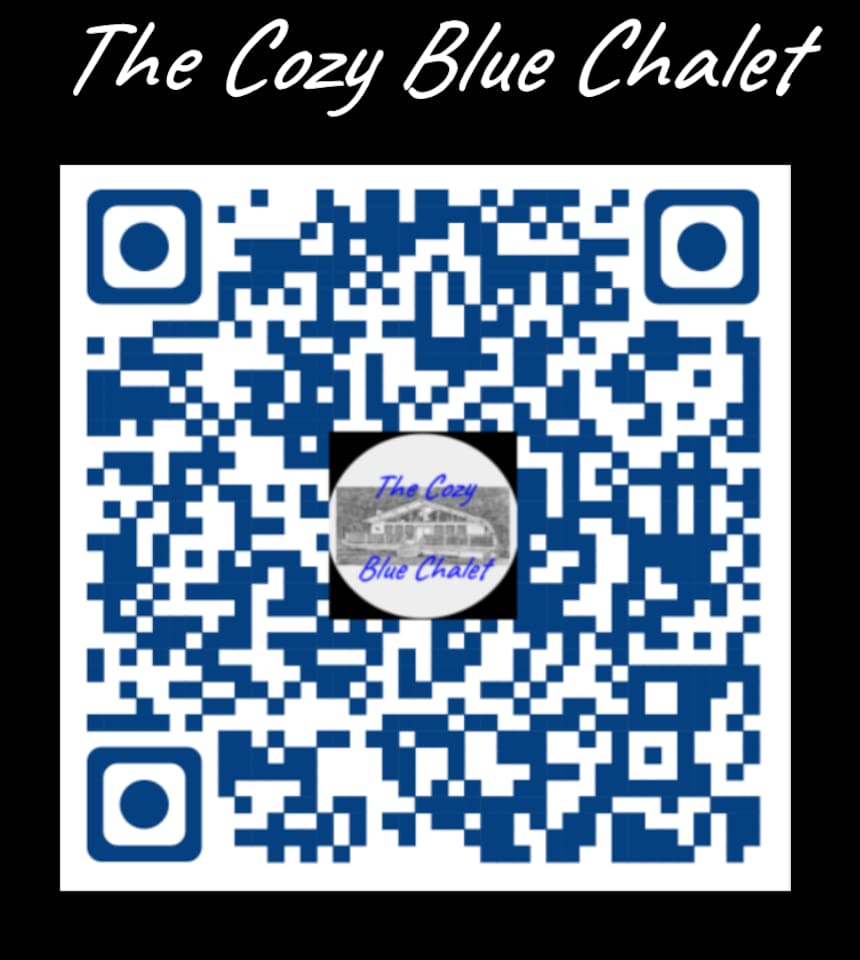 Just scan me! A short walk-through video of the Cozy Blue Chalet with some relaxing music - enjoy! 

To view: Scan code using Google Lens on Android or Visual Intelligence on your Apple iPhone. 
