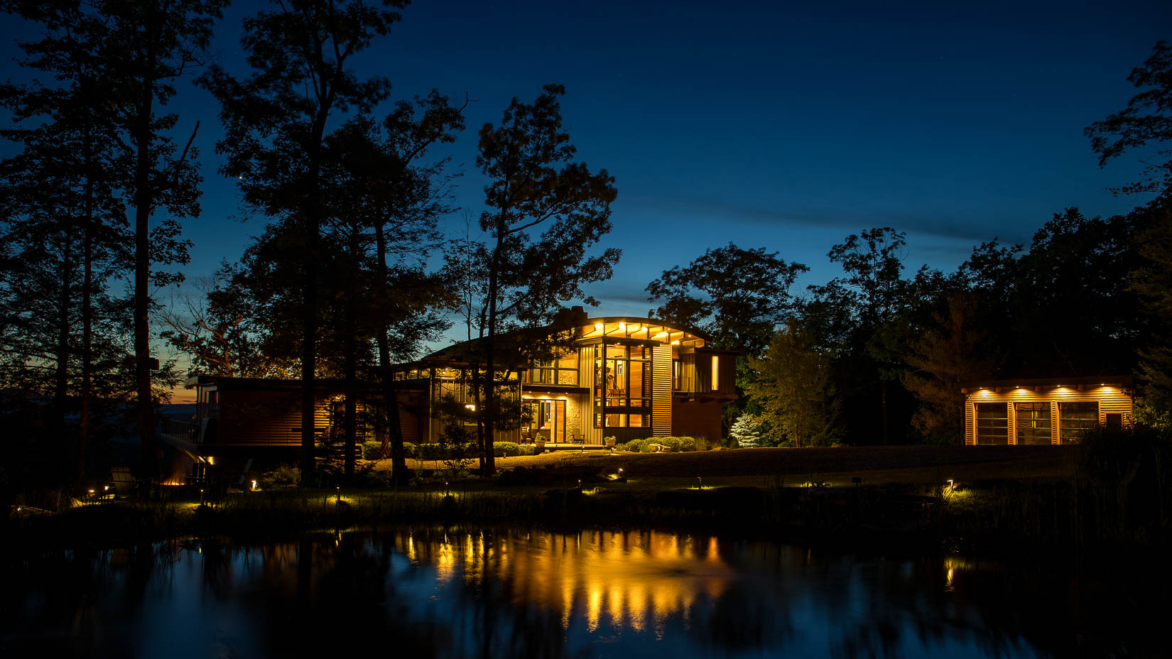 Sunset Falls Estate &mdash; the Berkshires ridgeline from the estate