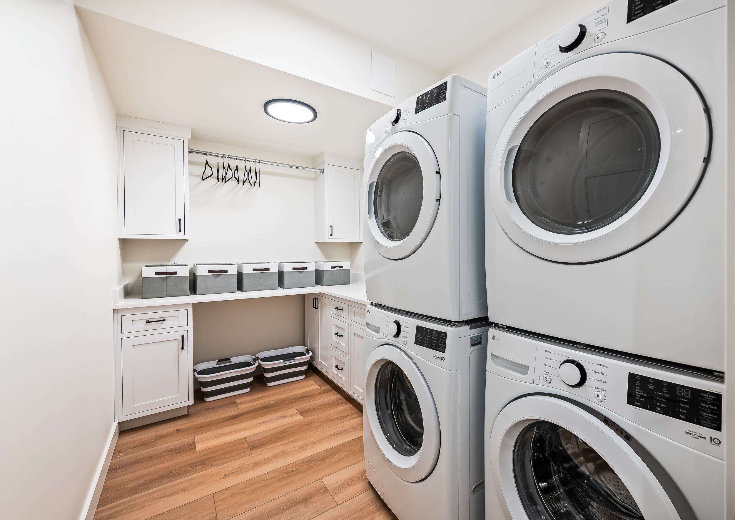 Laundry room - upstairs with dual stacked washer/dryer