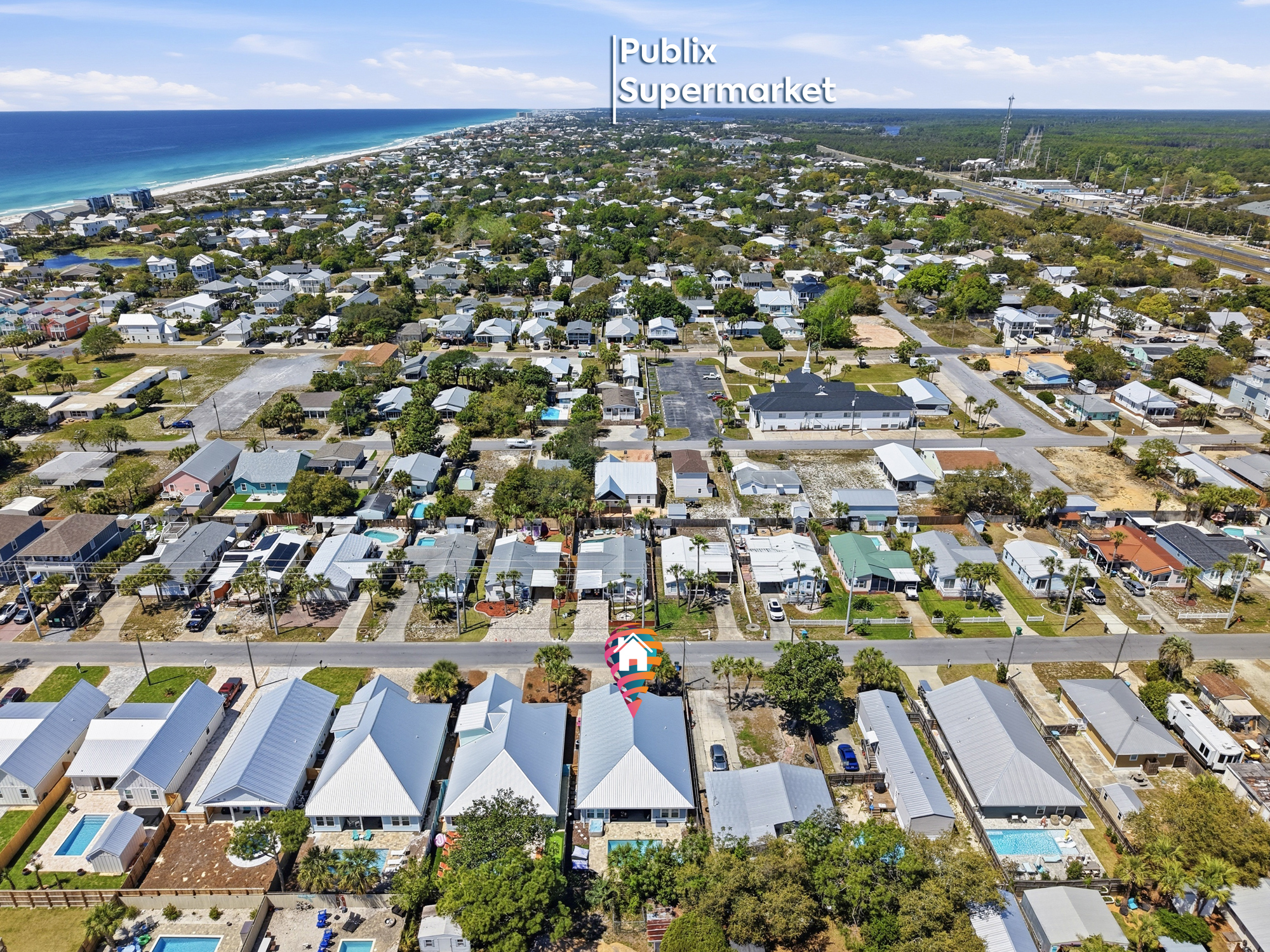 Just a 5-minute drive from Publix Supermarket.