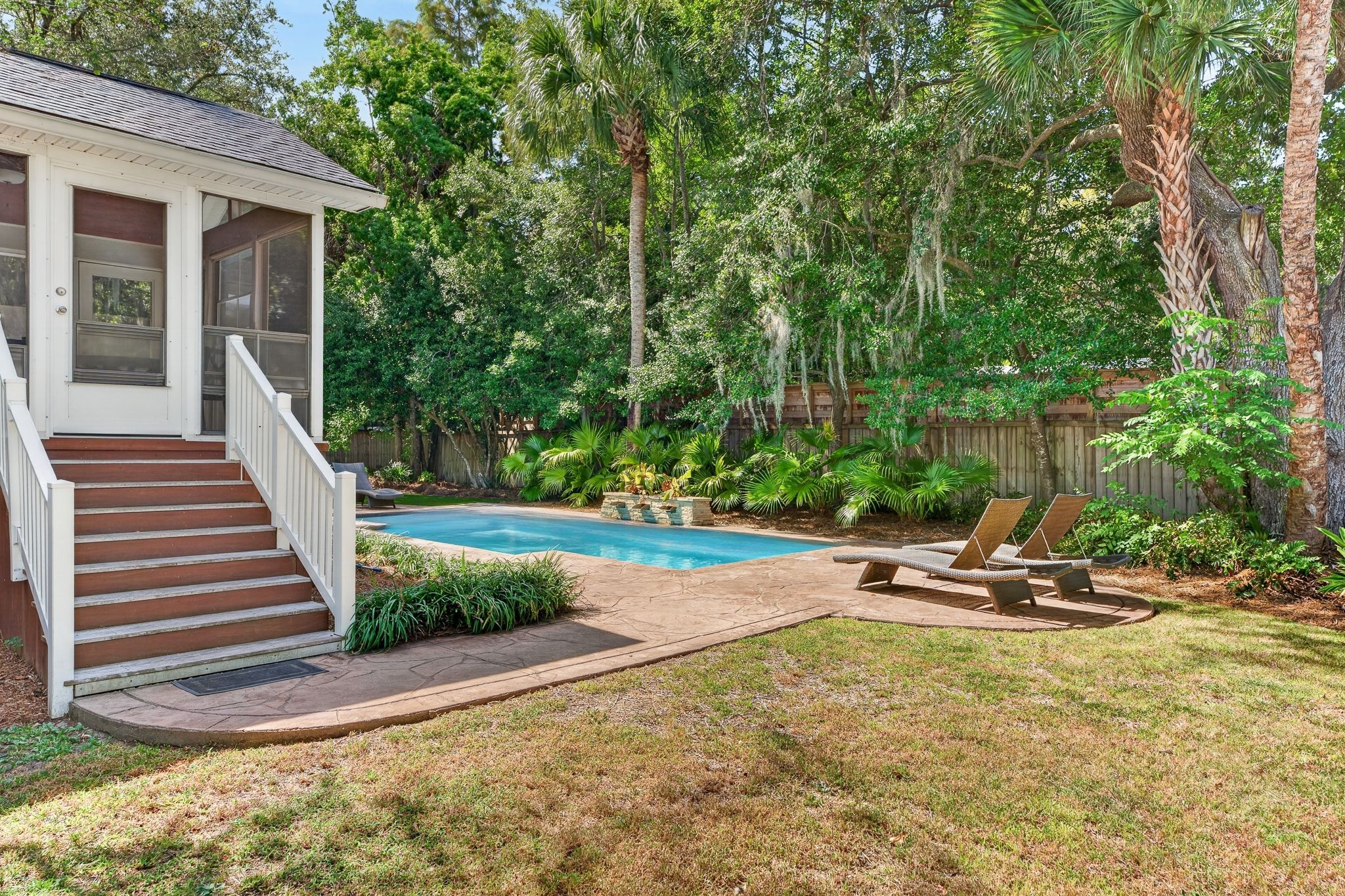 Backyard | IOP Poolside Paradise | 112 Sparrow Drive | Isle of Palms, SC | IOP Escapes