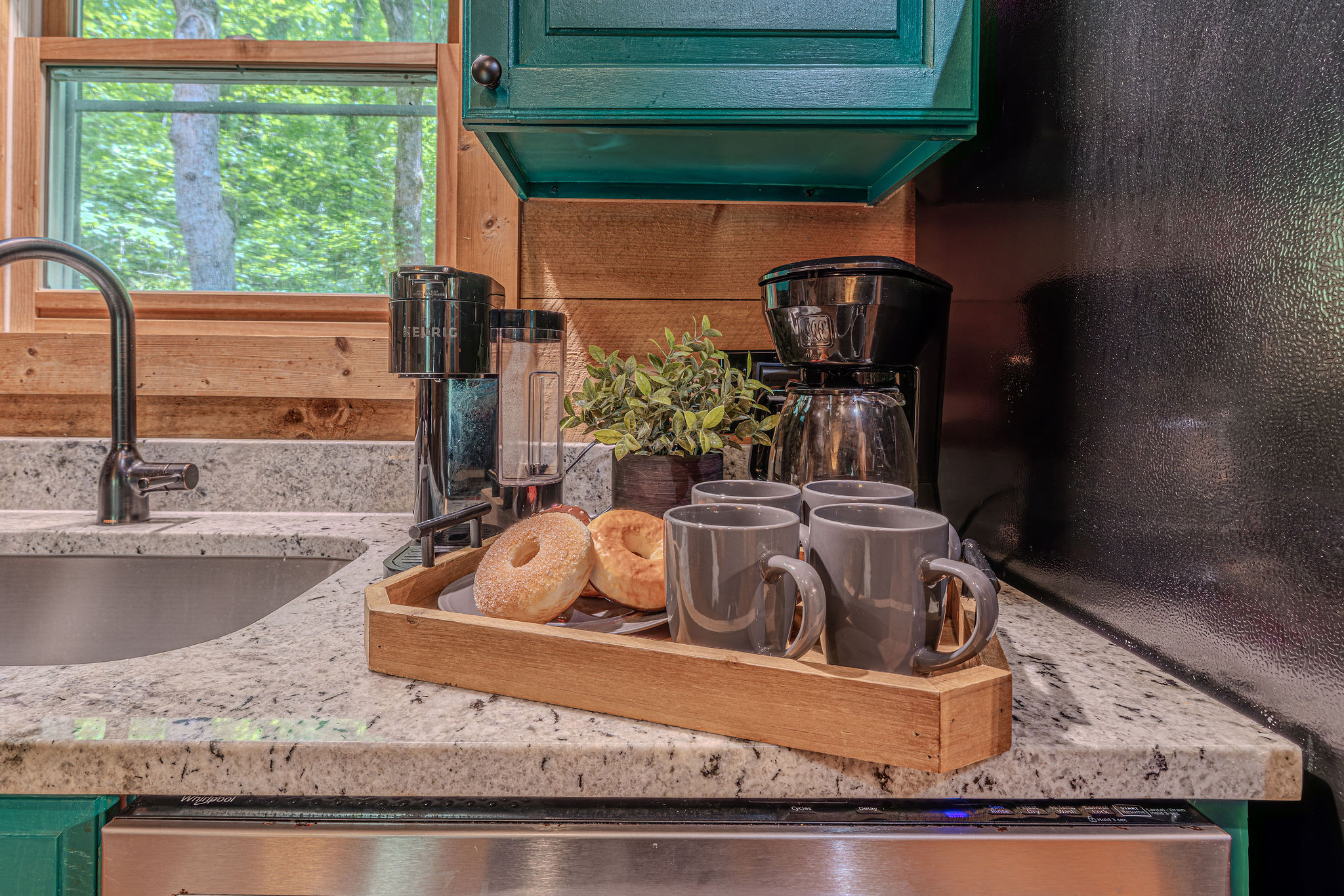 Coffee set up and ready before you even ask.