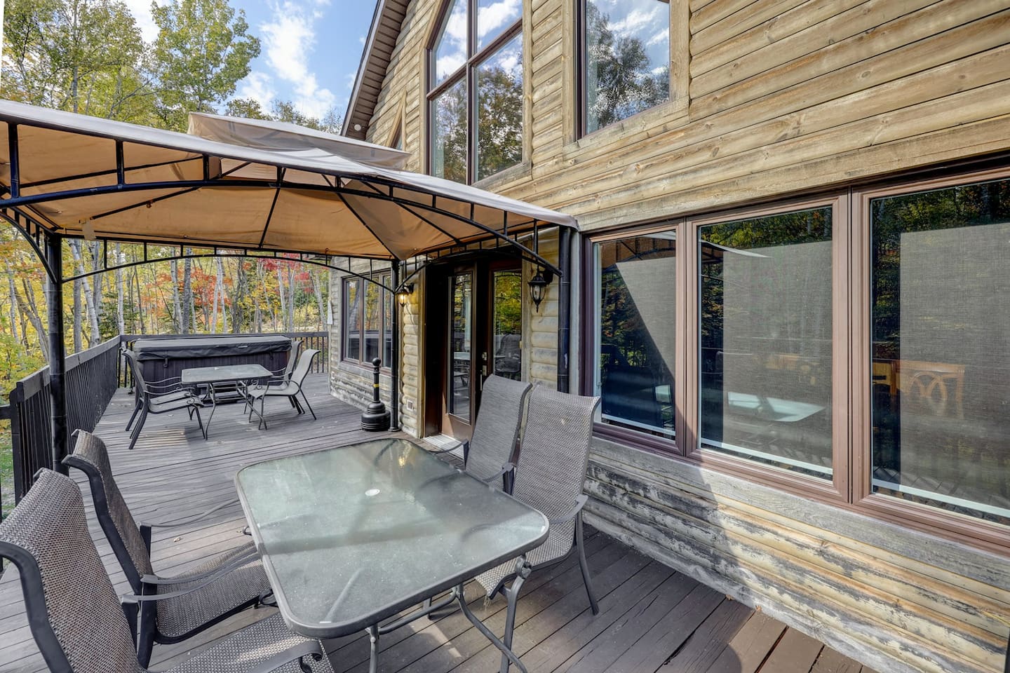 Spacious patio for gathering with family and friends