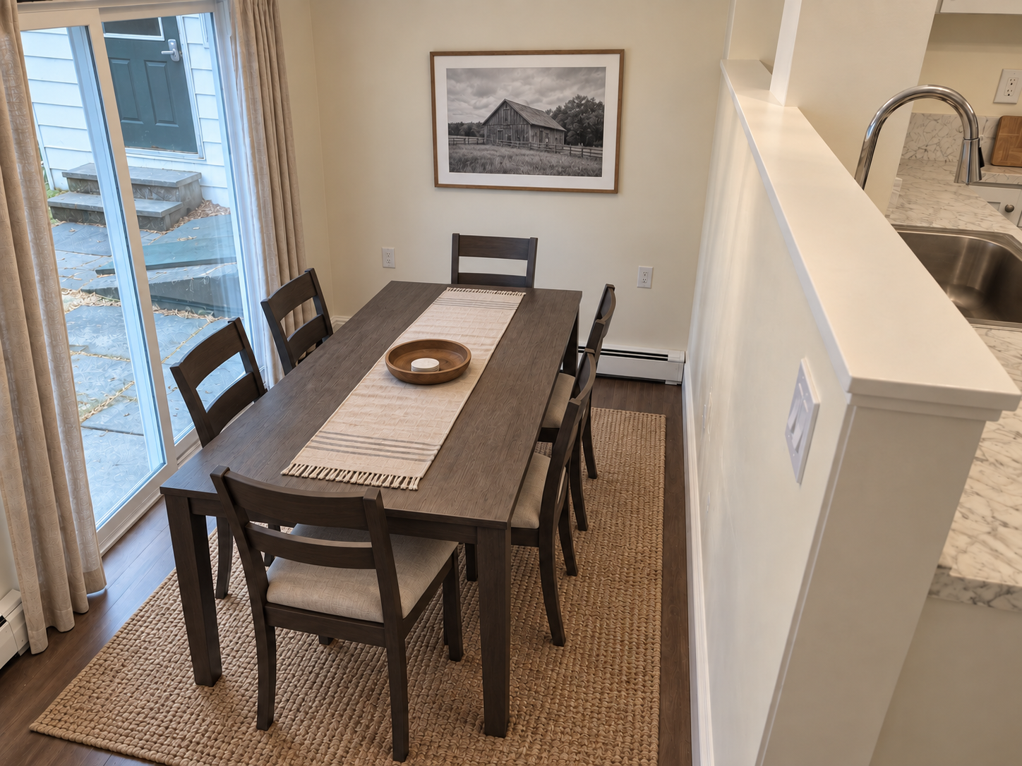 Dining area next to kitchen
