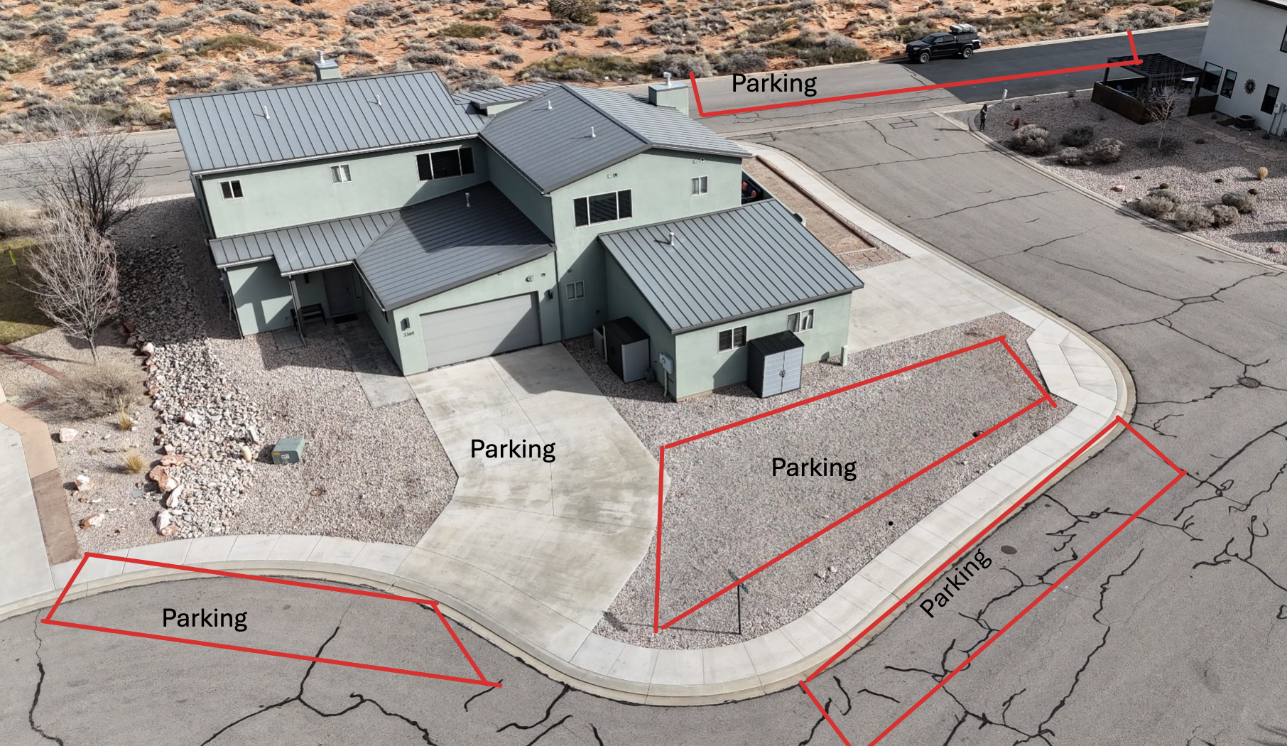 Plenty of parking for all of your toys.