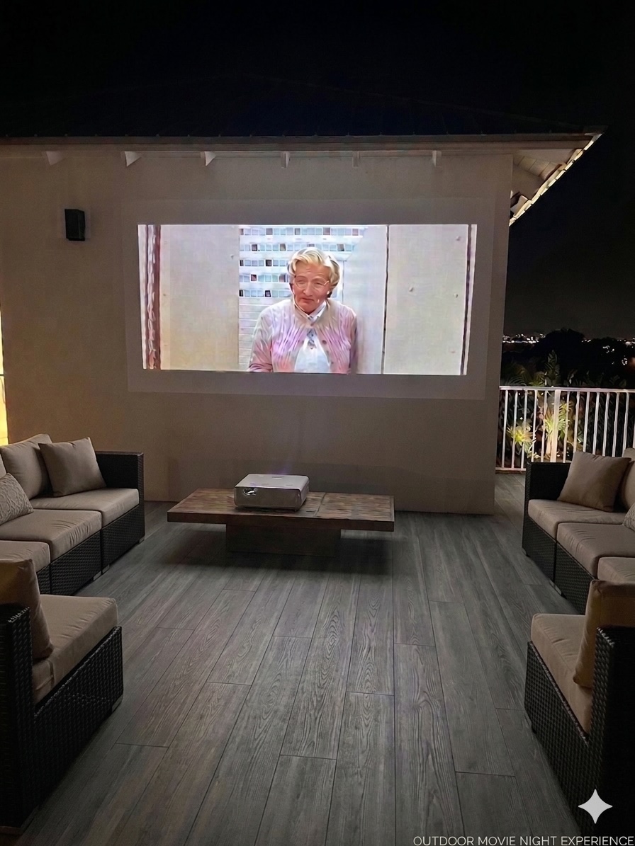 Private rooftop oasis! Watch movies or personal YouTube creations under the stars with our projector. Features cozy sectional seating, and sunset views. Star gaze with free Stellarium app.The ultimate 30A evening experience!