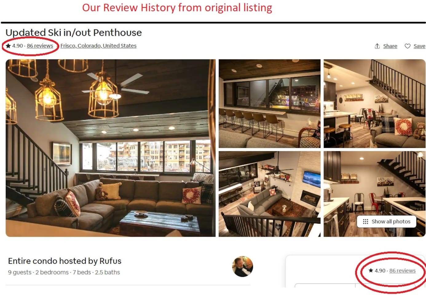Our review history - see note in property description for more details