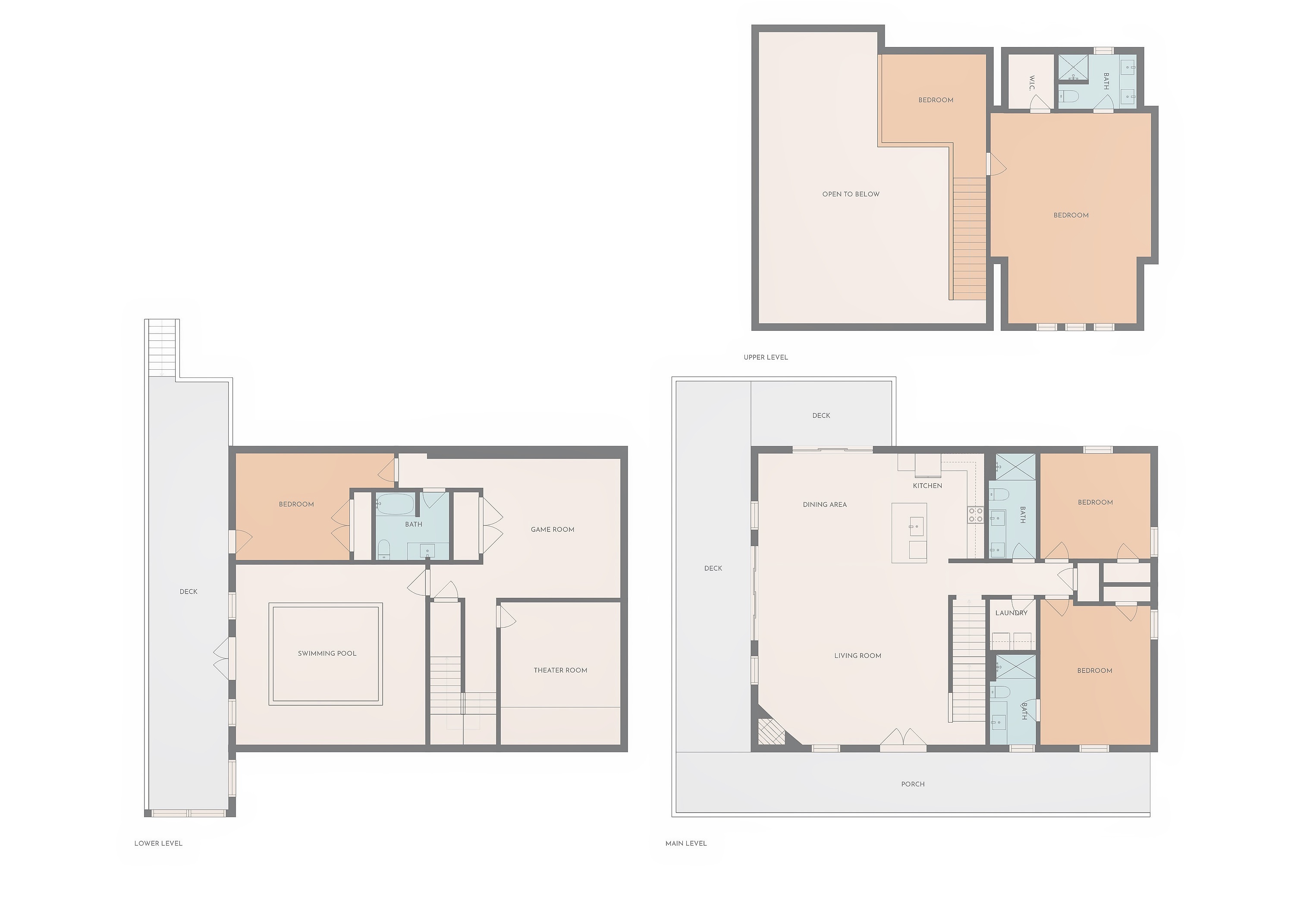 Floor Plans: All Levels Combined