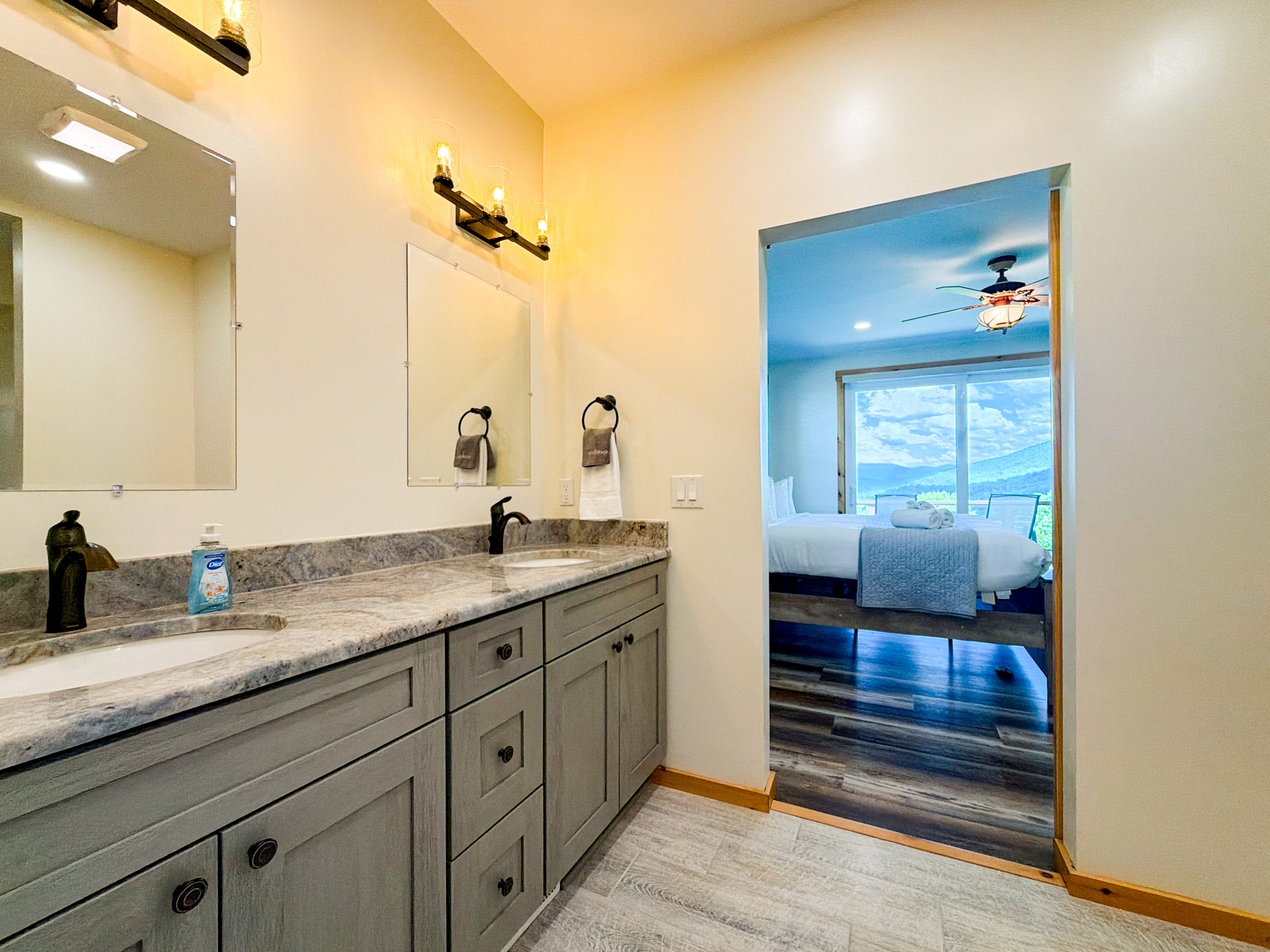 Step out of the shower to this view!