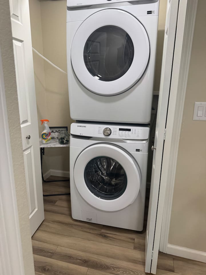Convenient downstairs laundry