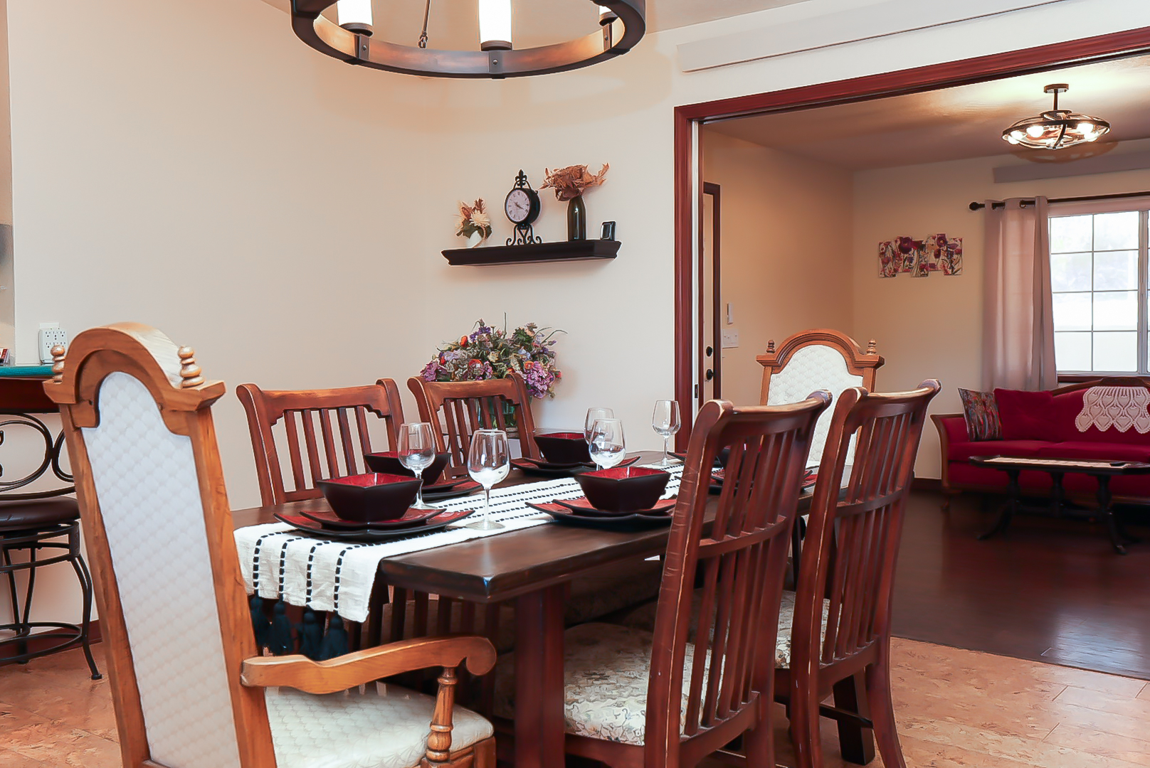 Gather around the dining table for family meals, game nights, or planning tomorrow’s adventures—comfortably seats everyone.