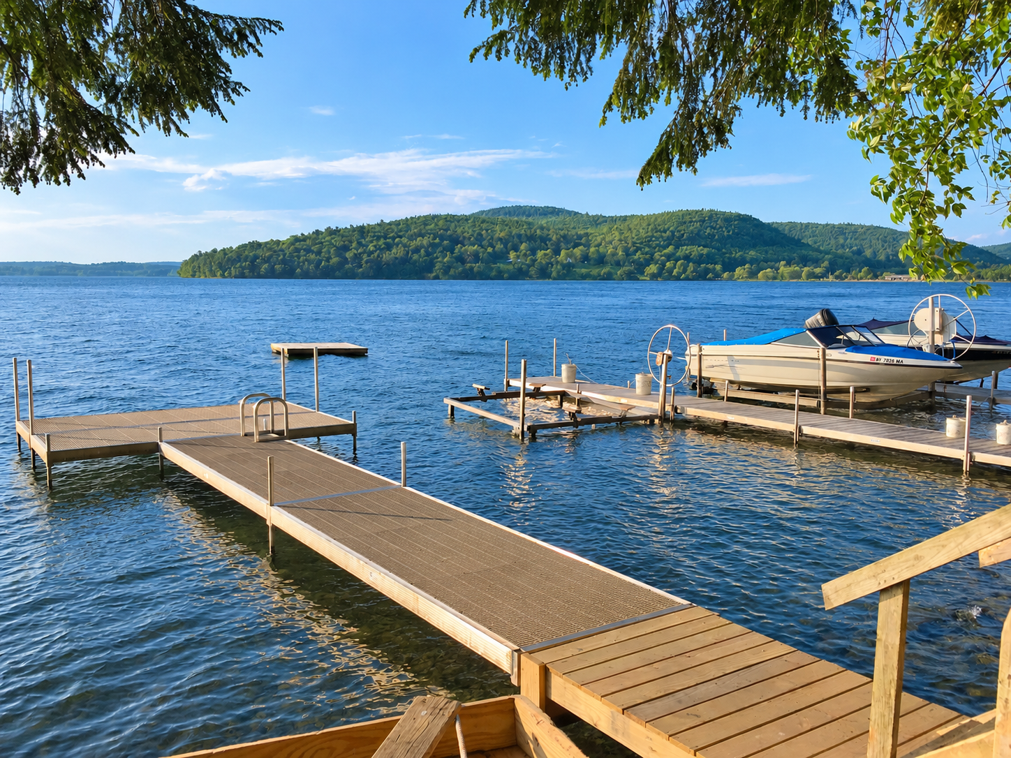 Neighborhood dock shared with other residents of the Lippitt development.