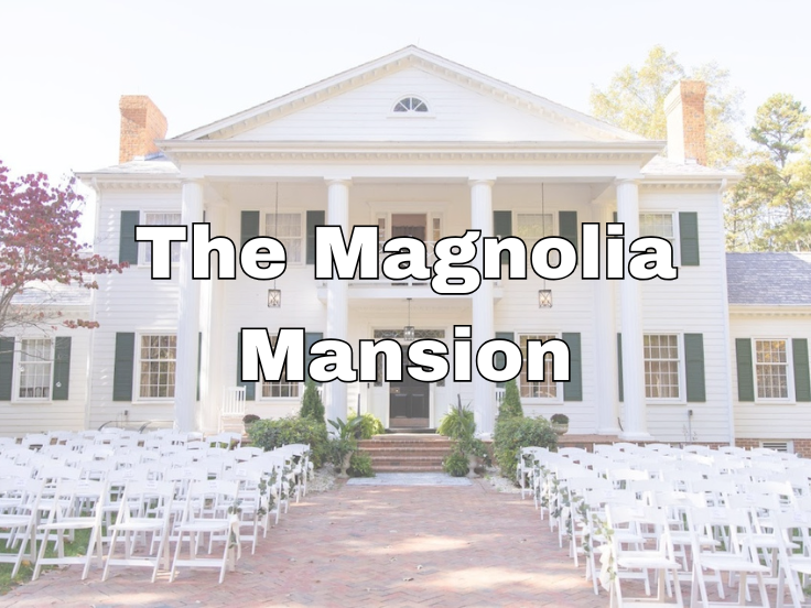 Exterior: Enjoy elegant gatherings in this stunning mansion with grand columns and lush gardens!