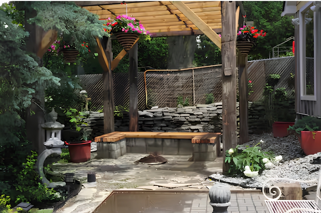 Zen Garden in the summer. 