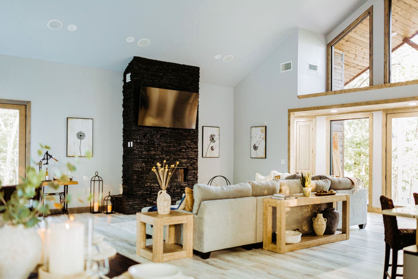 The living area is spacious and has so much to offer 