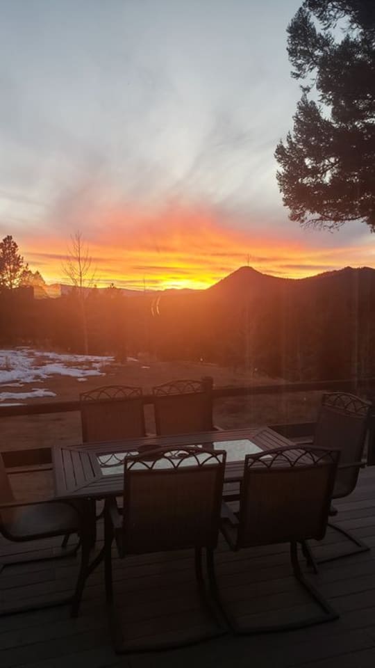 Sunset view from the deck