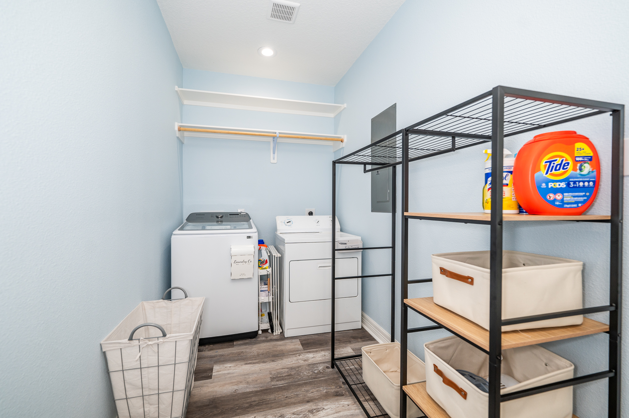 laundry room off of the kitchen area