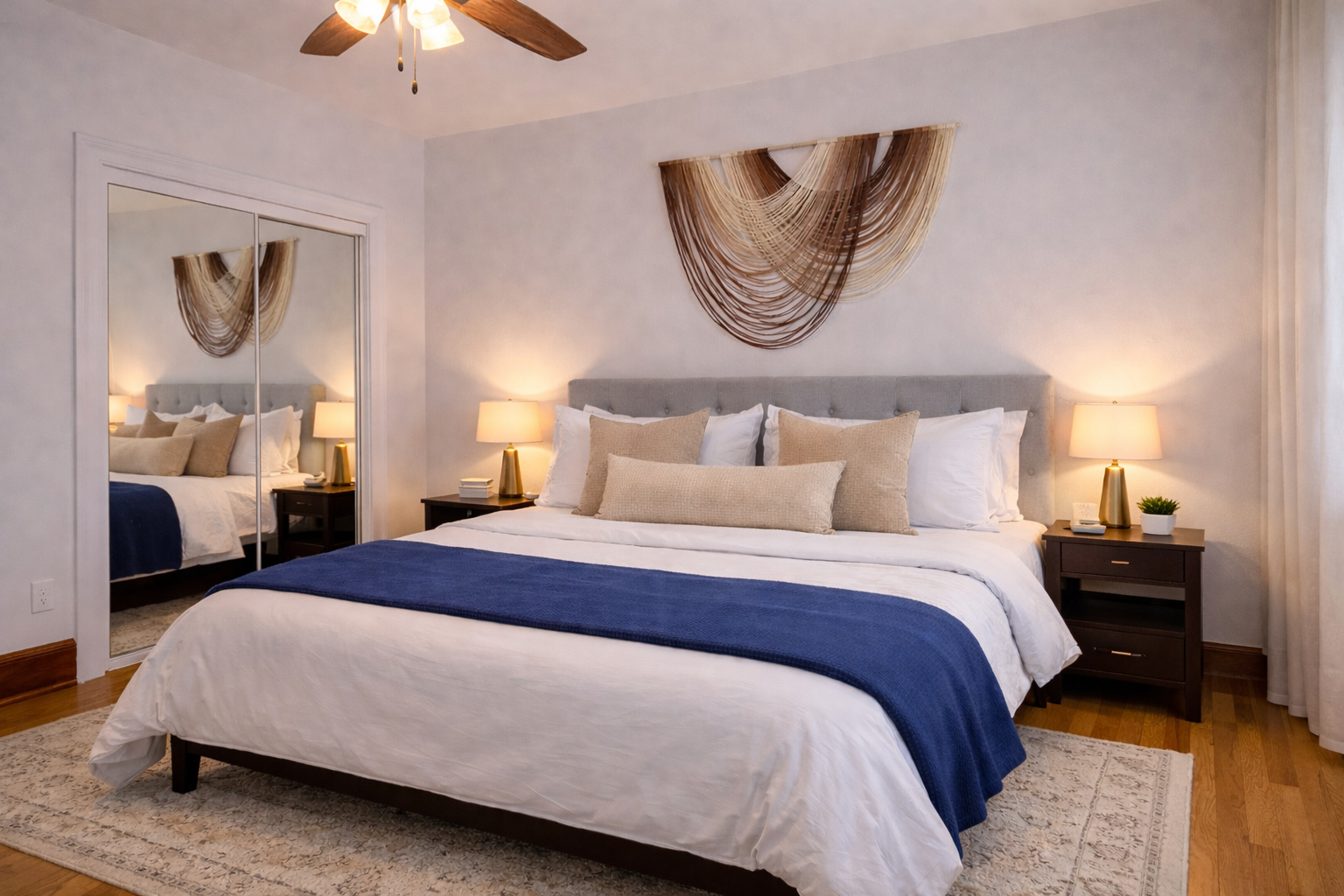 Sun-filled bedroom with hotel level comfort and peaceful layout.