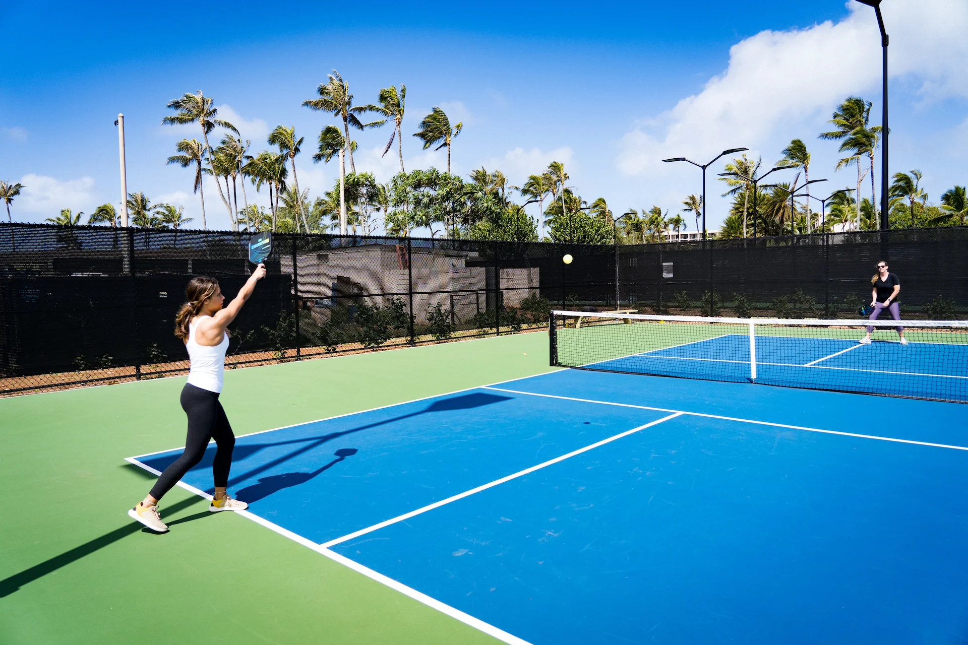 Rent a tennis or pickel ball court at the nearby Turtle Bay Resort