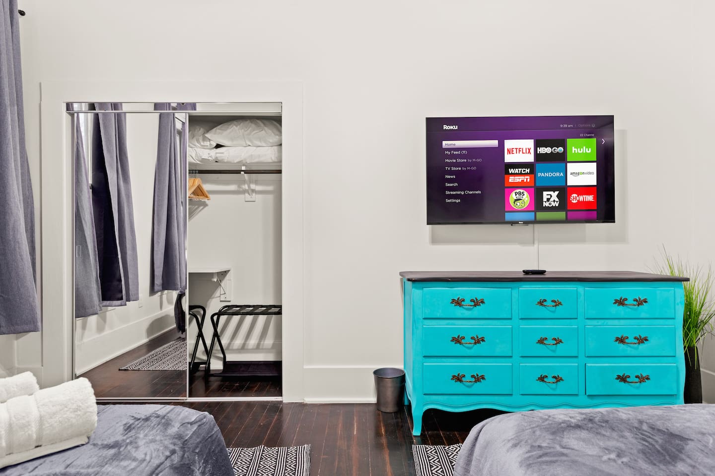 Chic and vibrant, our rooms offer a playful touch of color and modern amenities to ensure a delightful stay.