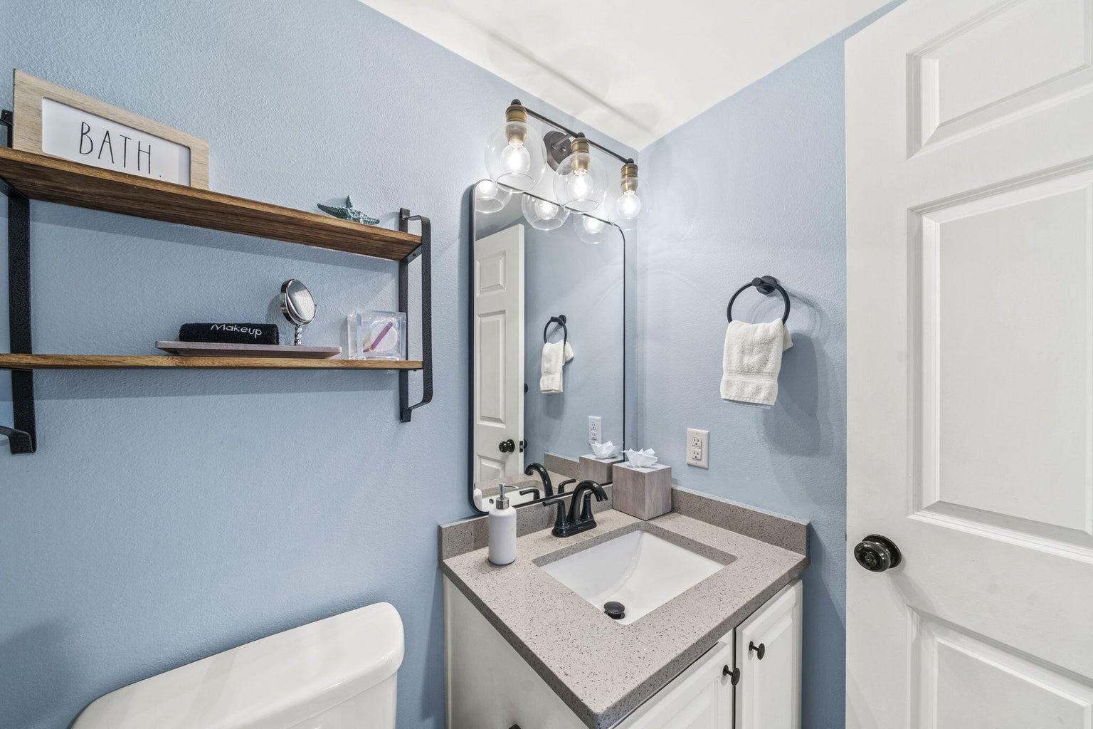 Fully remodeled second bathroom.