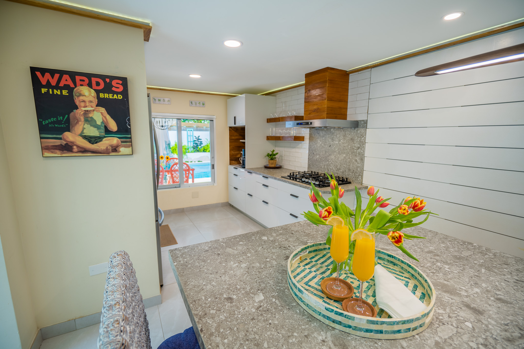 A view of some mimosas ready to be enjoyed on our Island in Dorado, Puerto Rico.