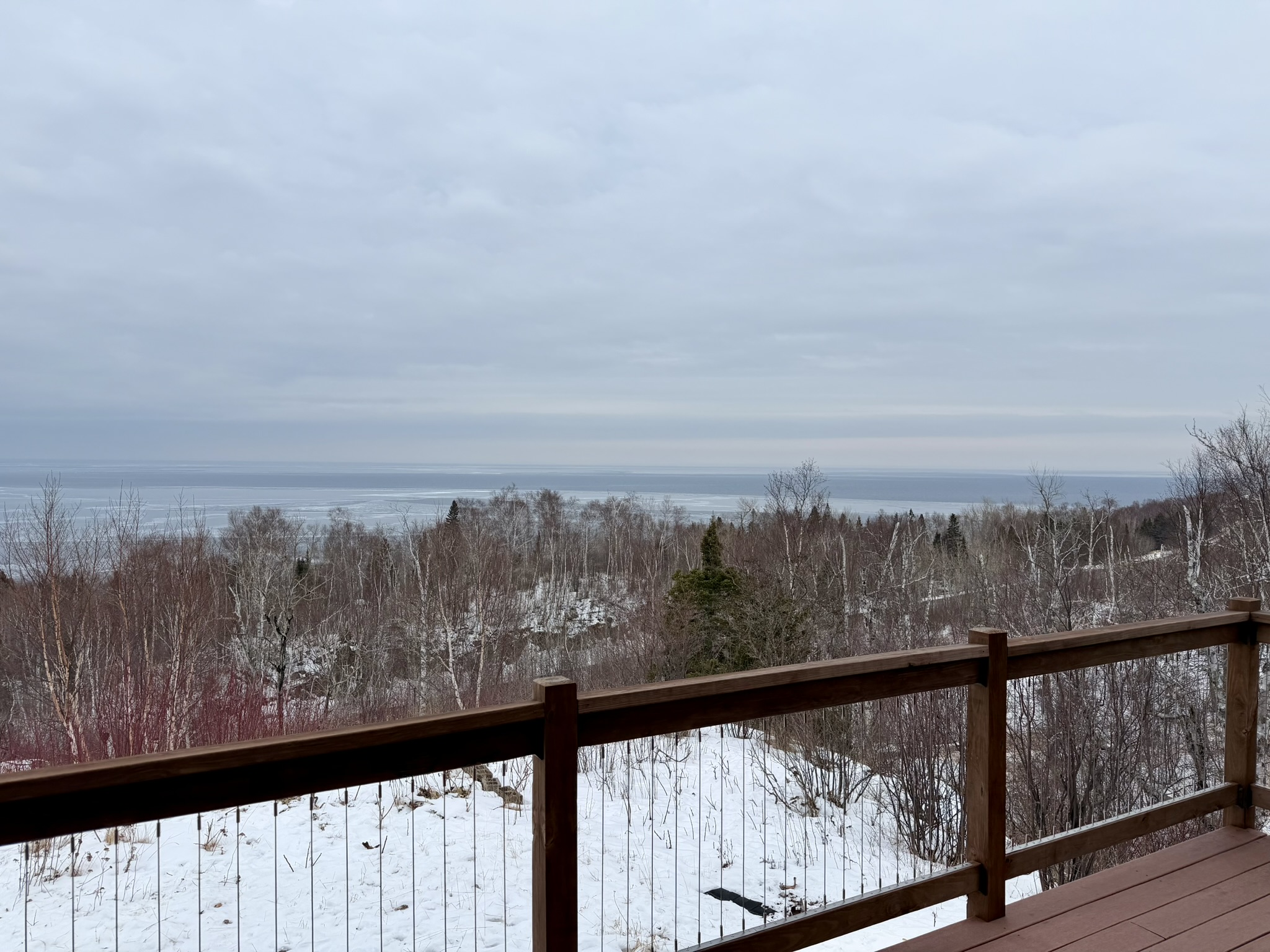 Sweep your eyes southwest as you see Lake Superior's shoreline views with a glimpse toward Tettegouche only 3 miles away!