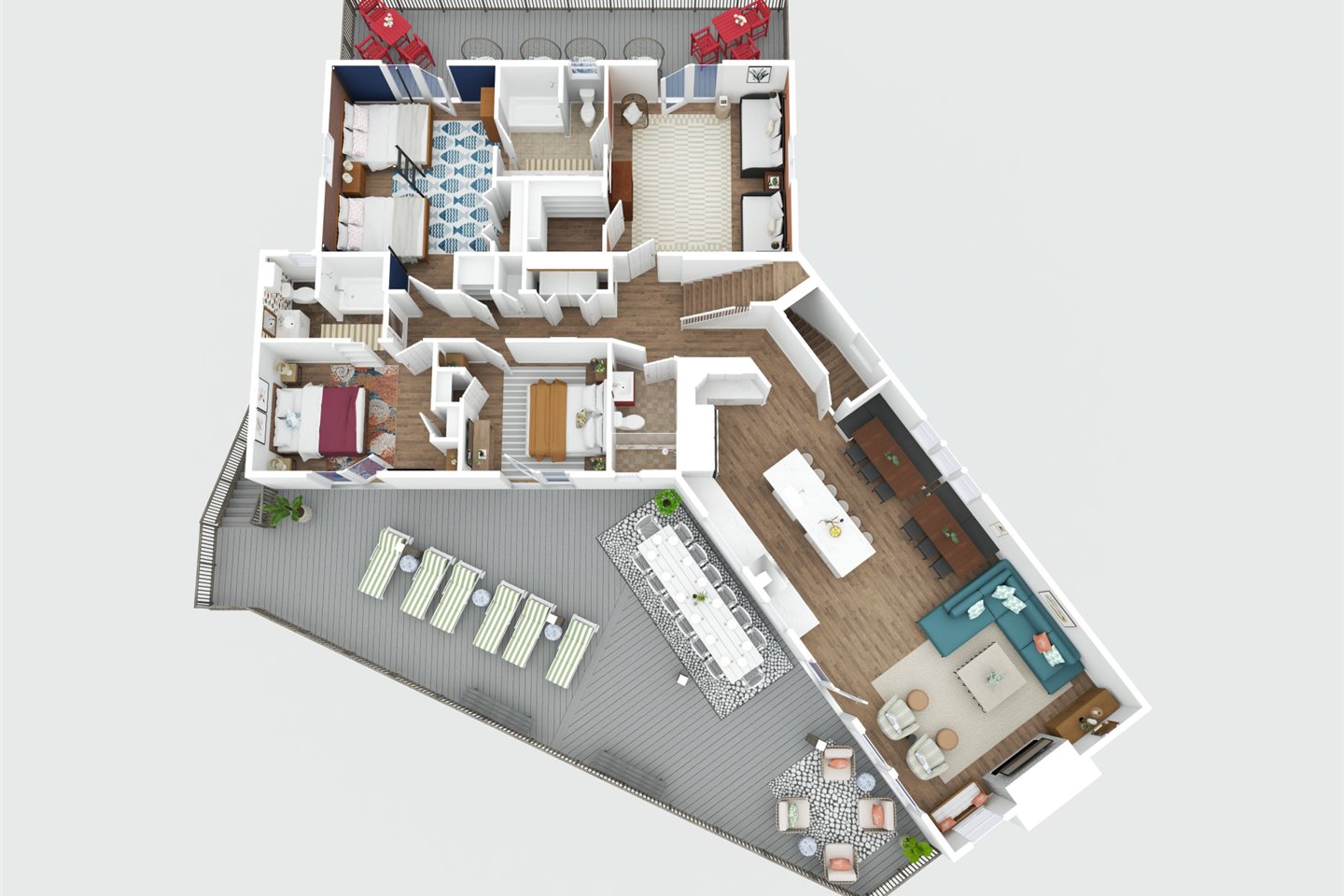 Here’s the main-level floor plan - picture your vacation unfolding right here.