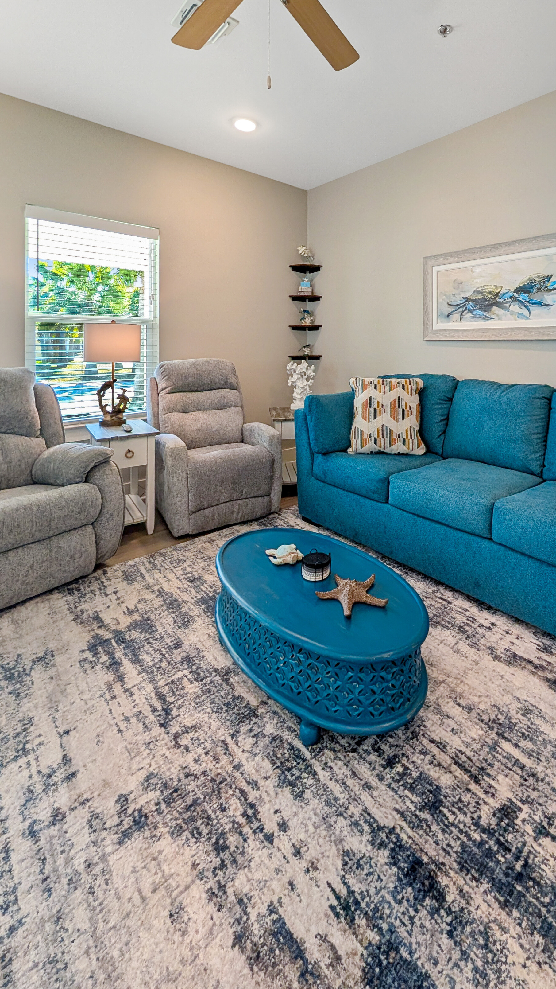 Living room with queen sofa sleeper