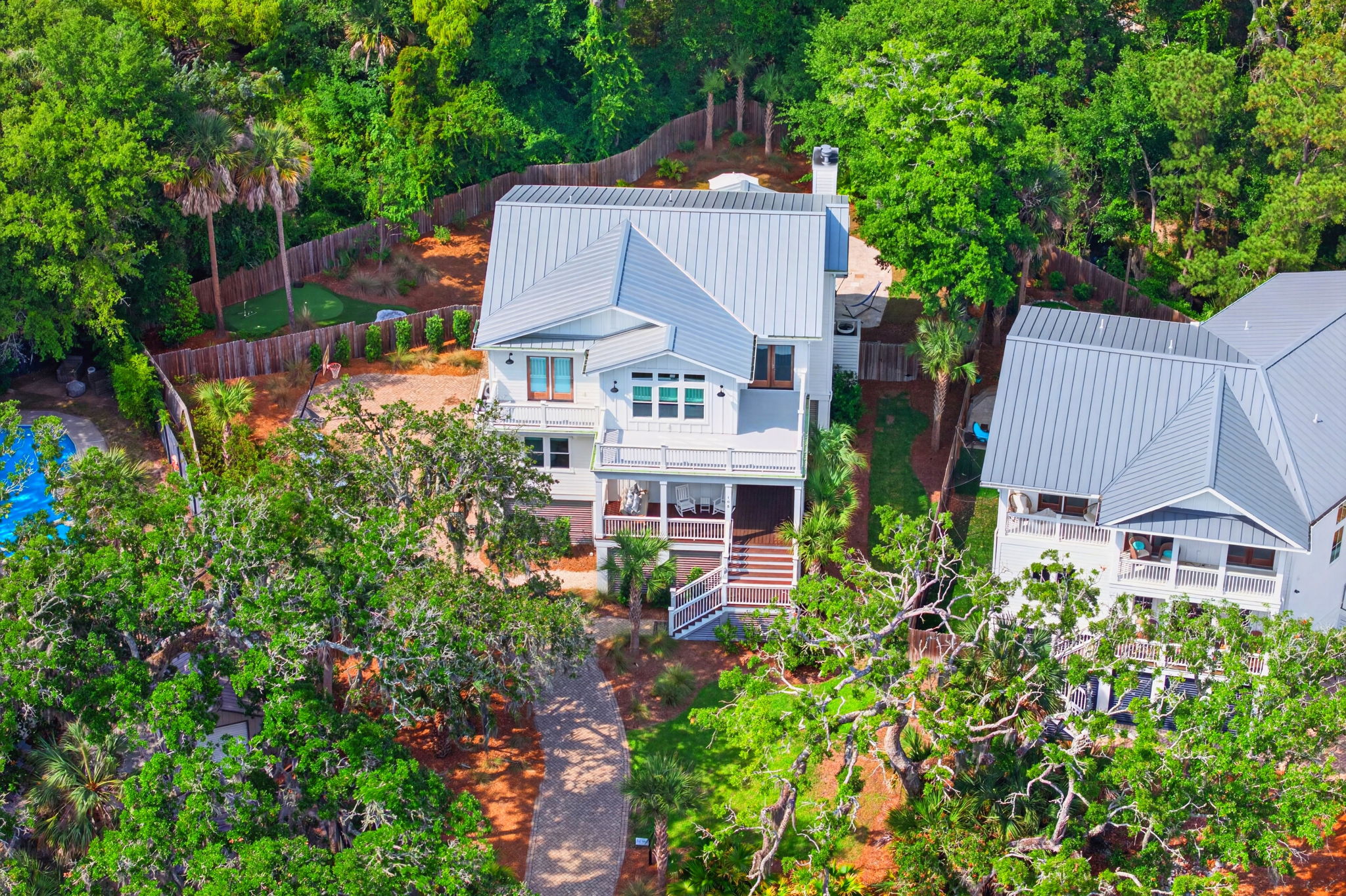 Aerial of Home | Driftwood Dreams | 105 Forest Trail | Isle of Palms, SC | IOP Escapes