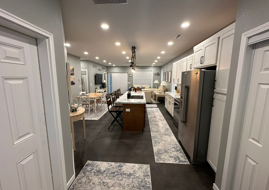 View from the front door looking into the house.