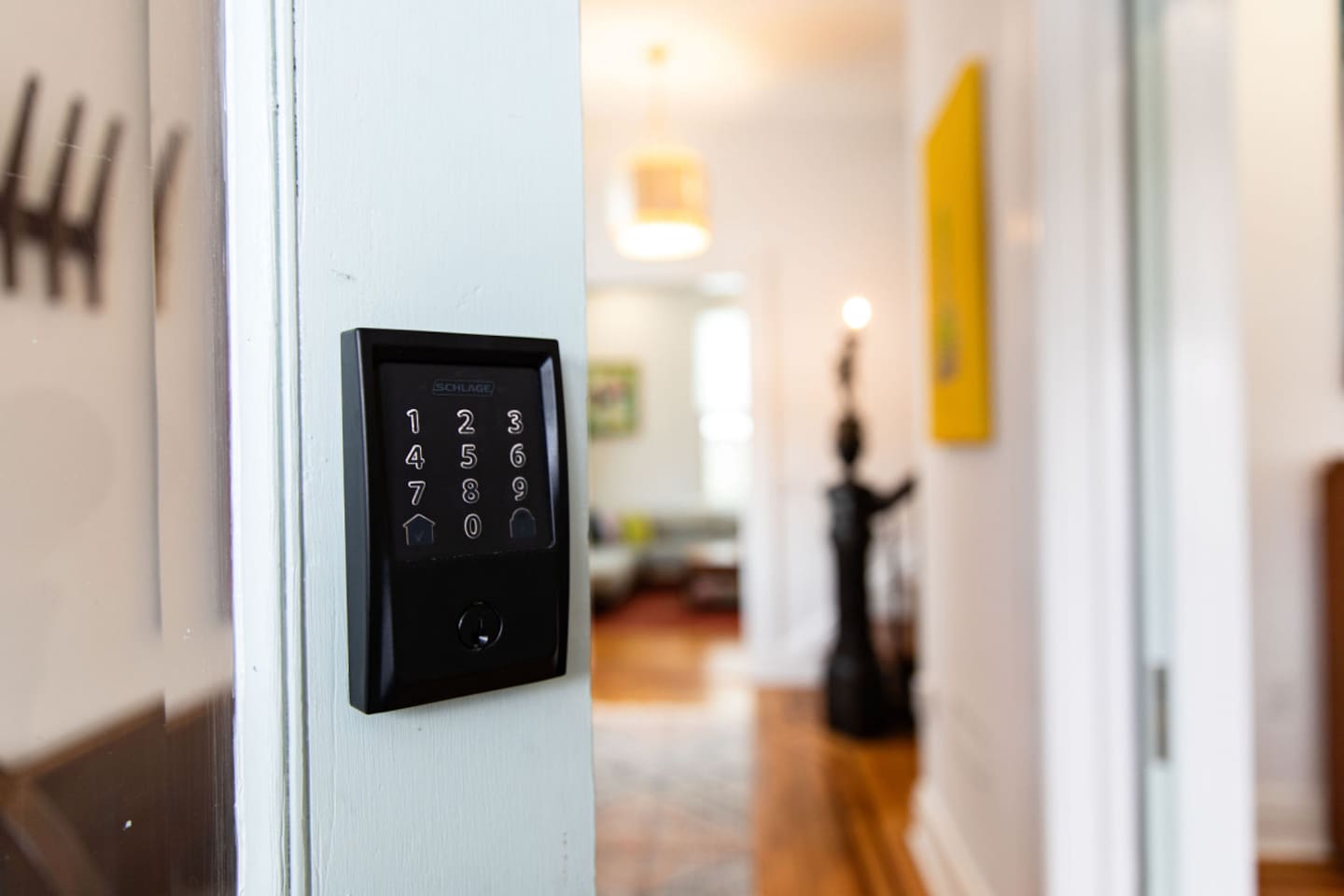 Front door with keypad.