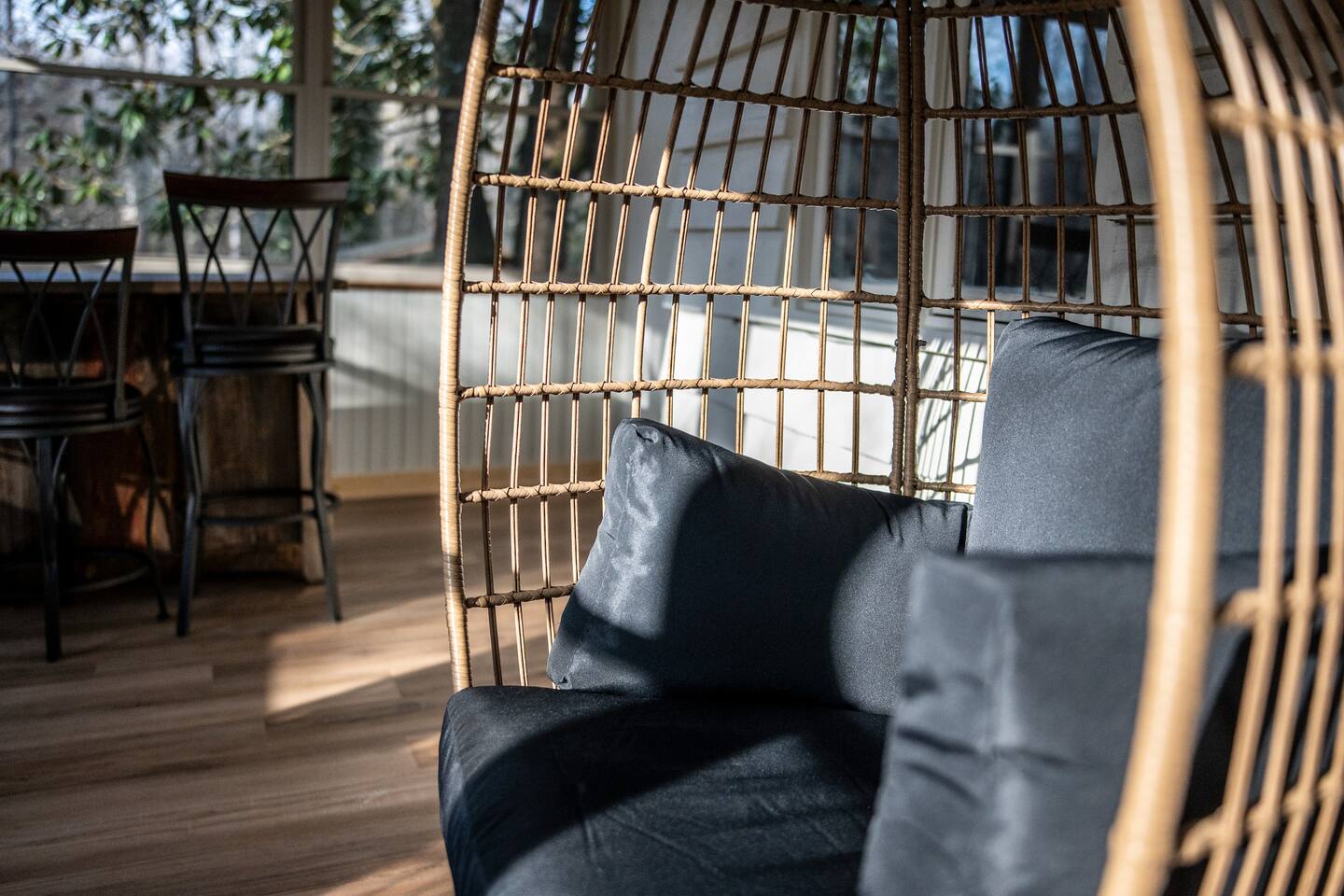 A cabin that does not have one warm, comfy chair in it is soulless!!!