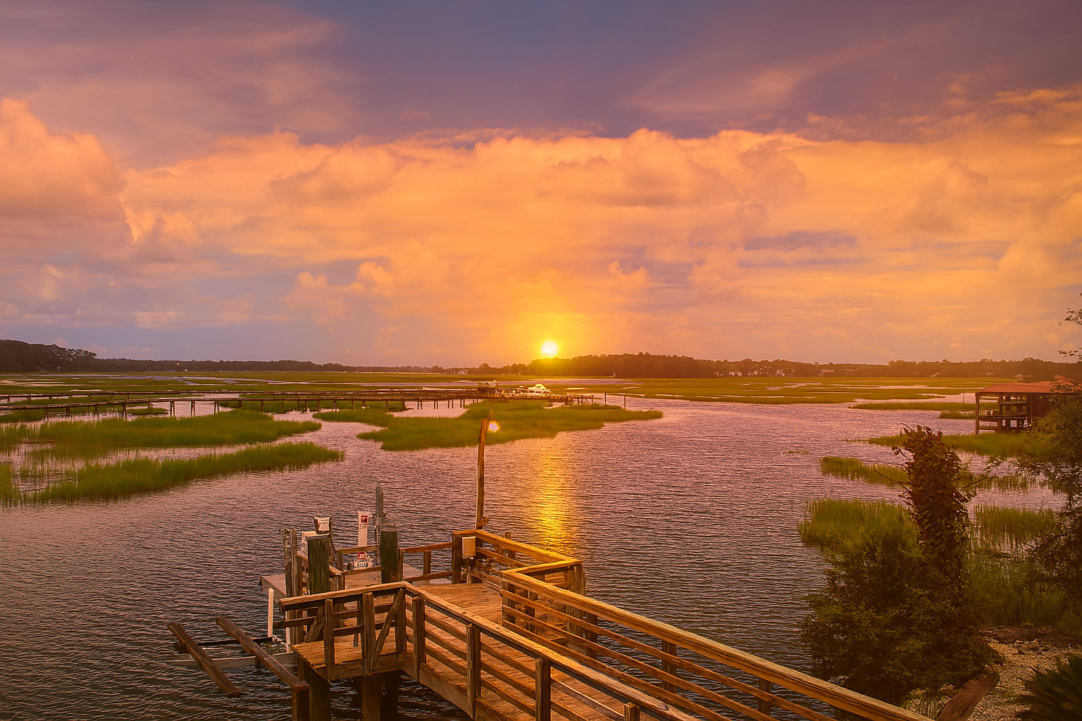 Front-row seat to sunrise magic.   #DocksideViews #GoldenHourGoals