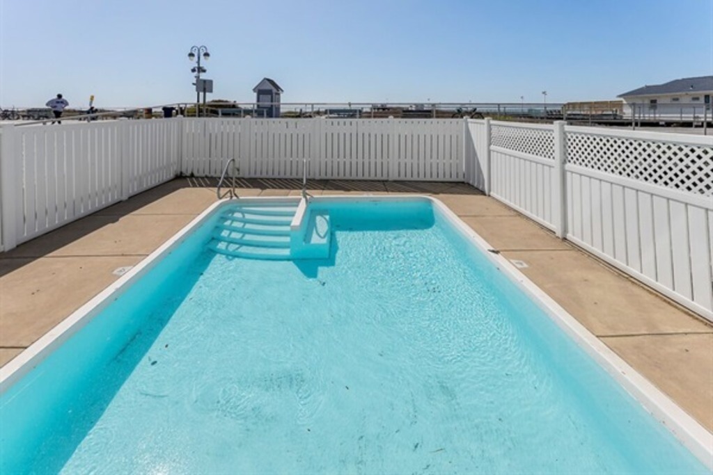 Pool area of the property