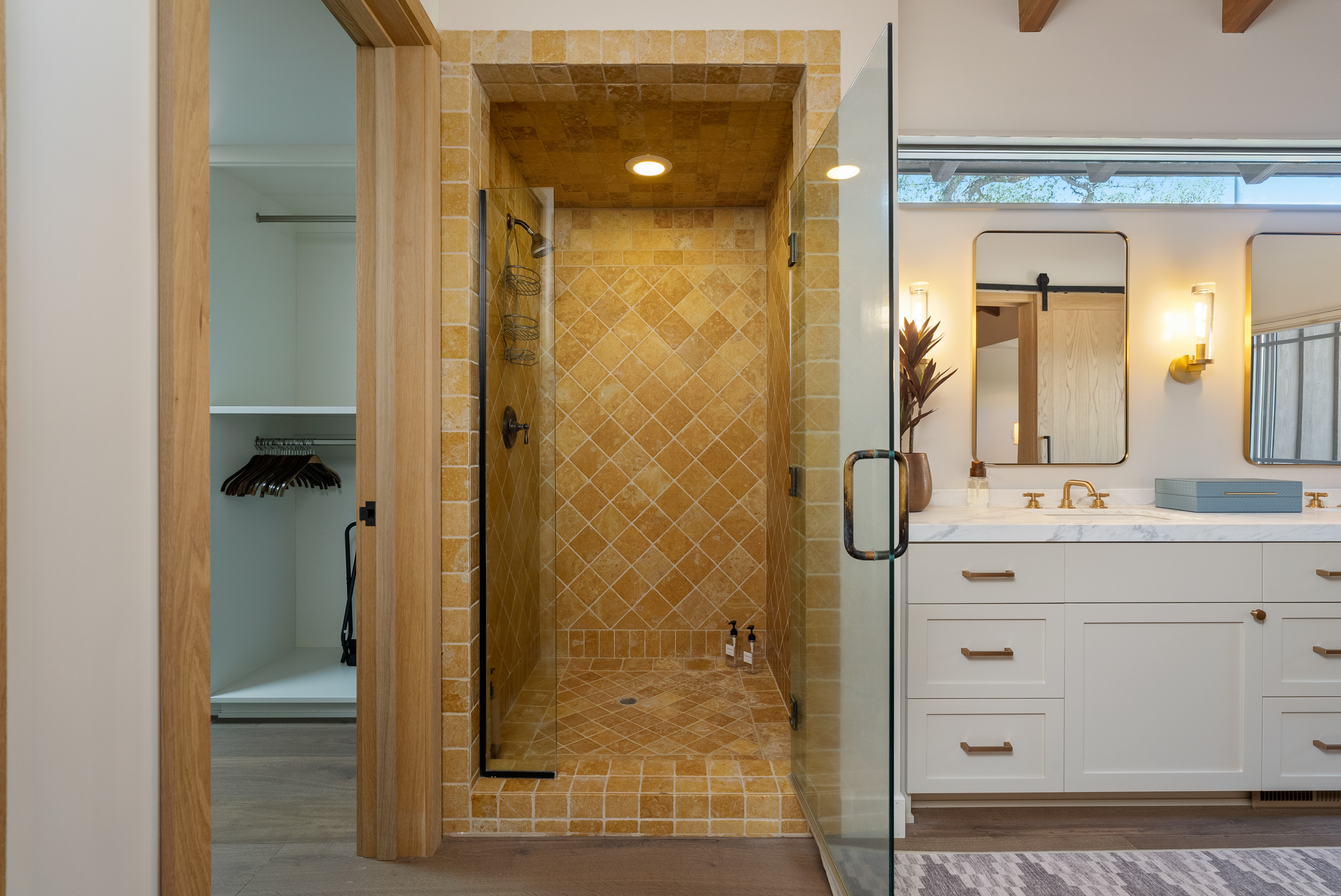 Large walk-in shower for ultimate comfort