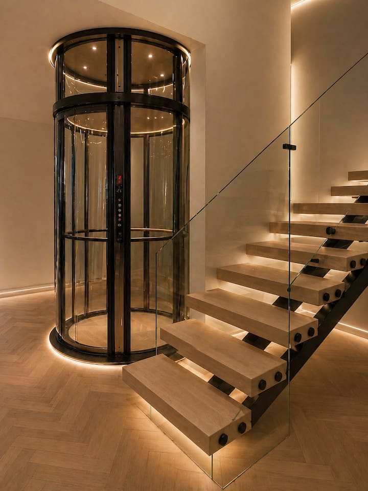 Elevator services all 5 floors