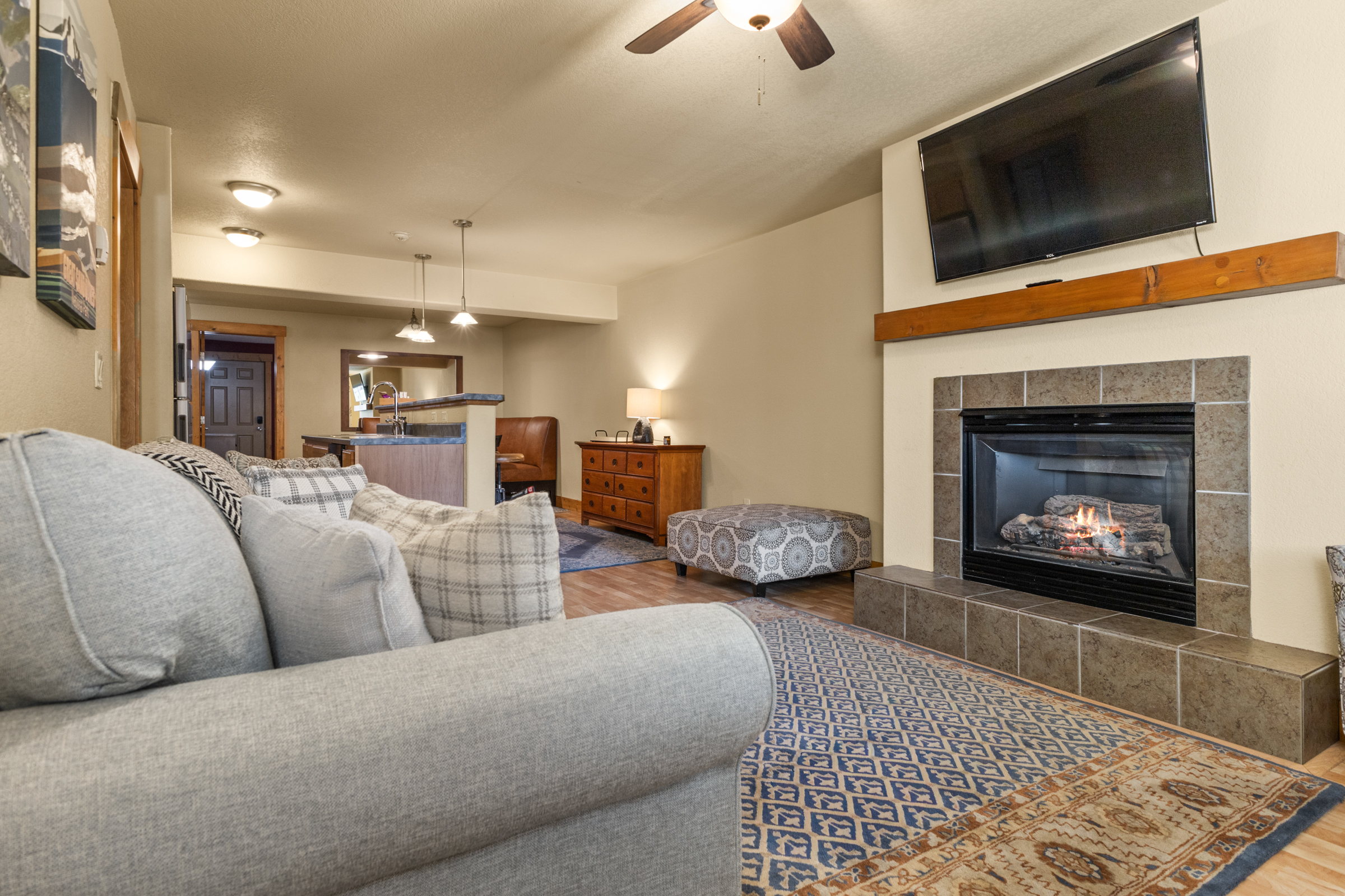 Living Room | Smart TV | Fireplace