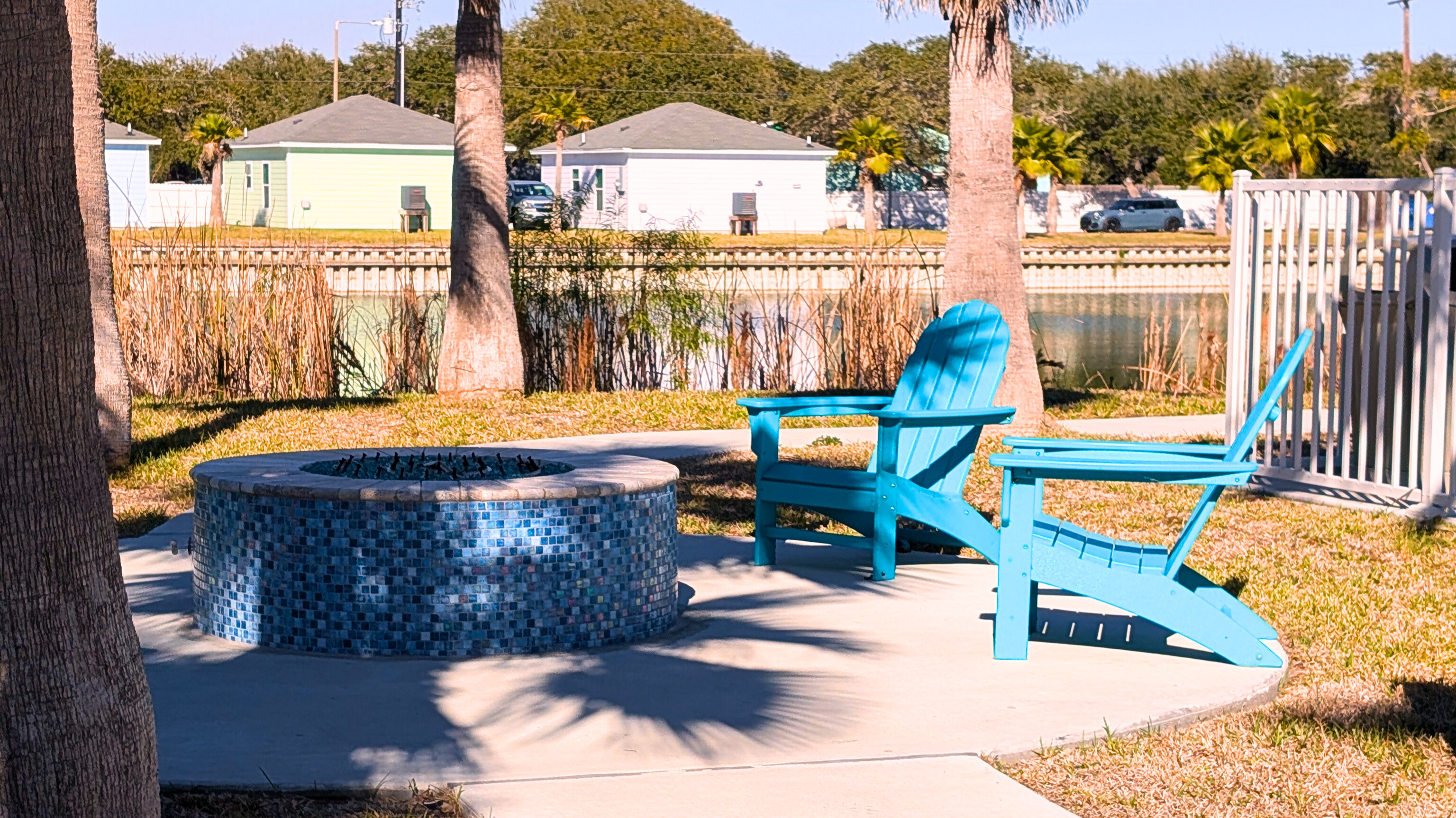 Relax at the community firepit