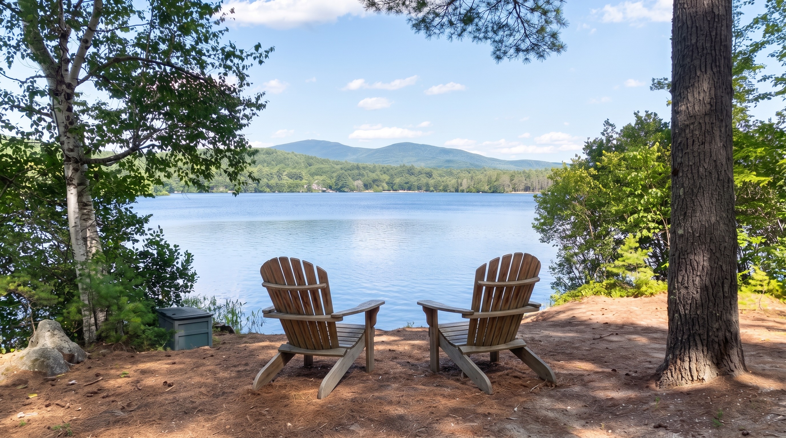 Private place to relax on Kezar Lake. 
