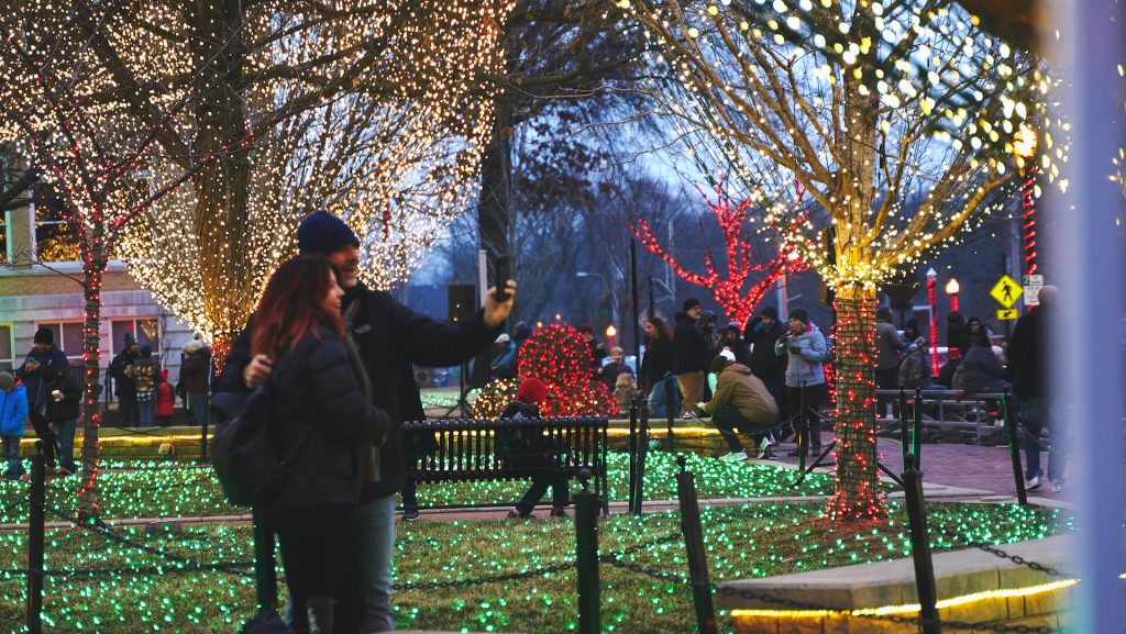 Downtown Bentonville is magica at Christmas time!