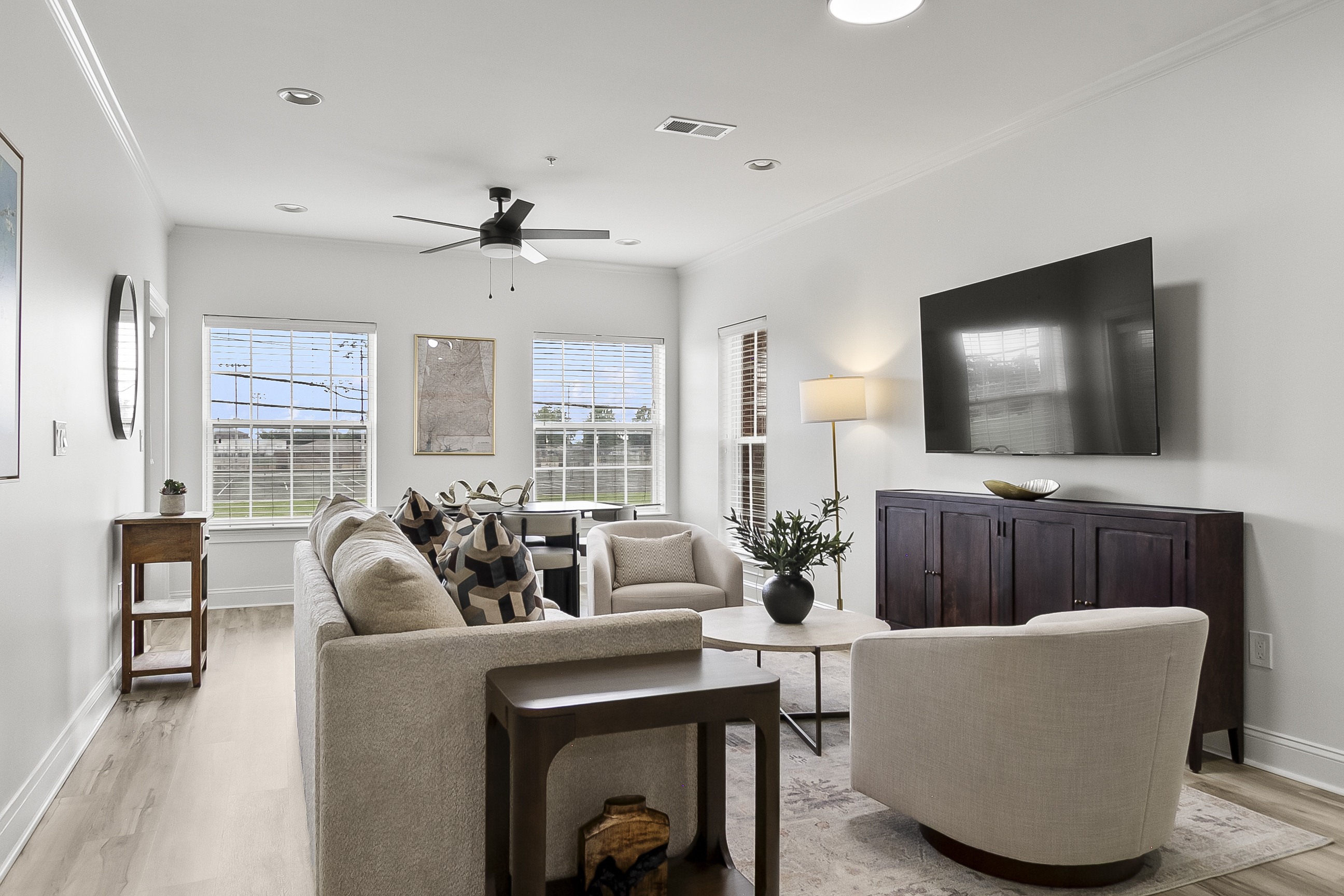 Living Room and Open Concept Dining