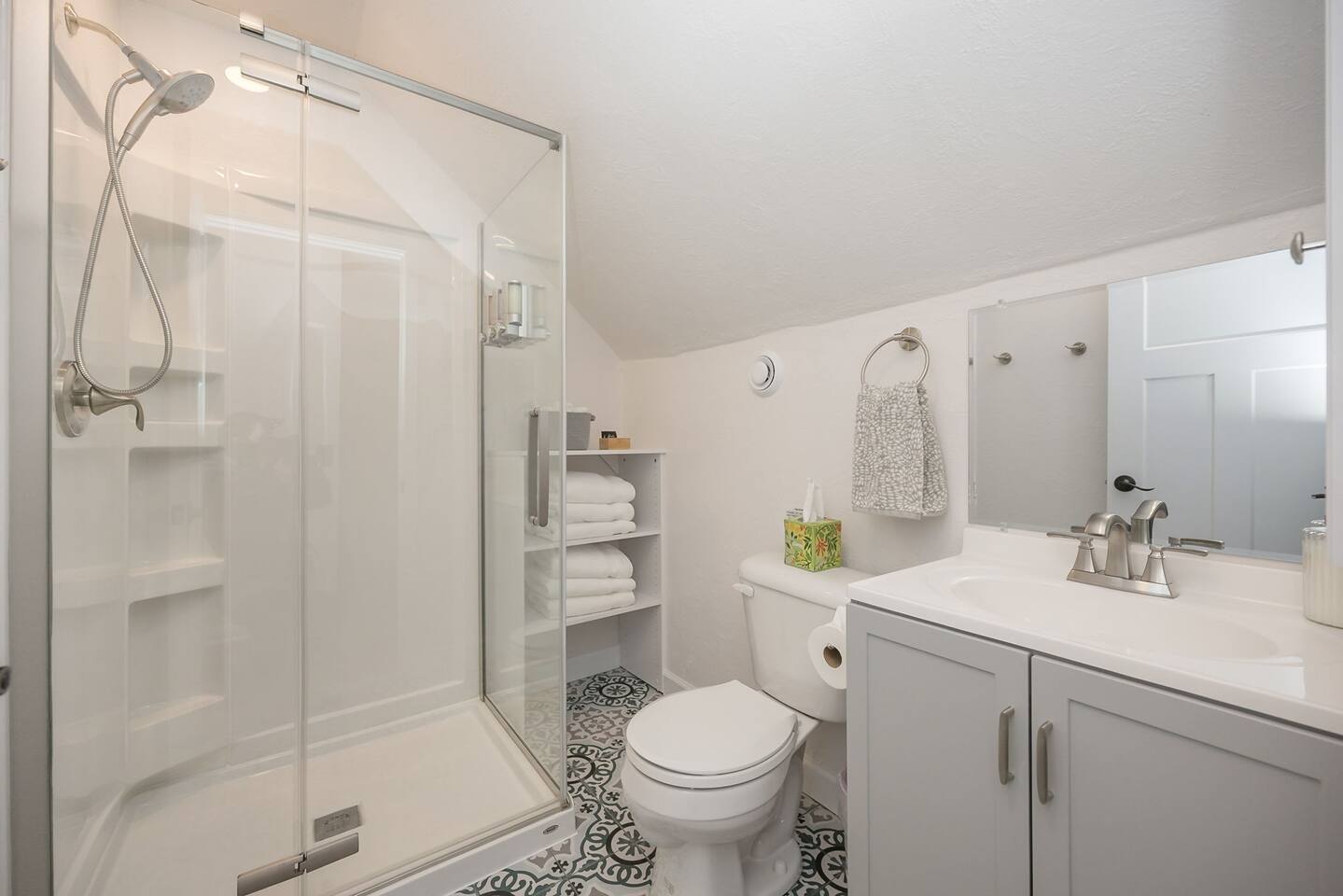 The new bathroom was added in January 2026 and is on the second floor.