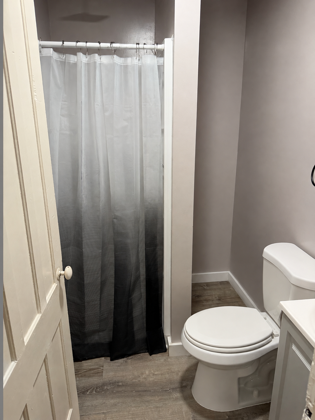 Bathroom with shower. 