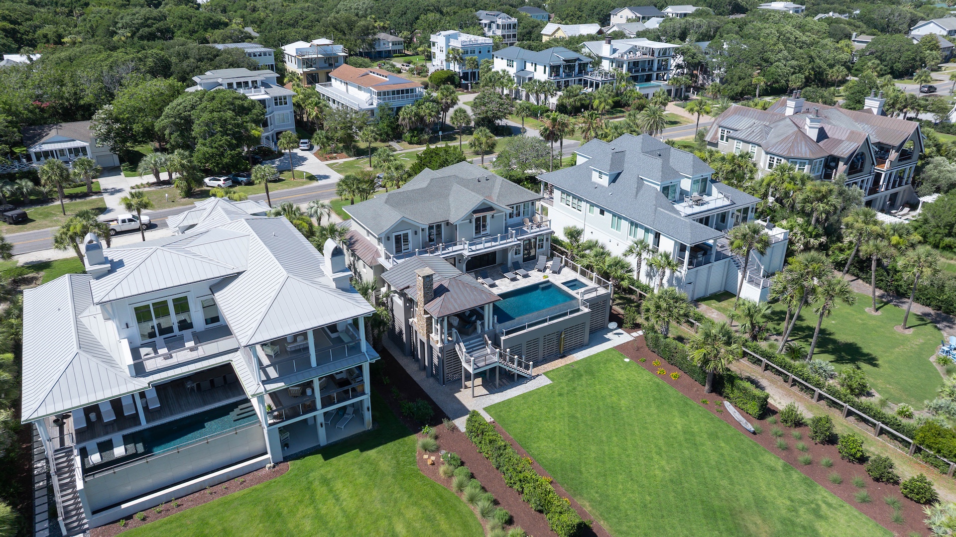 Aerial View | Beach Shelter | 3708 Palm Blvd | Isle of Palms, SC | IOP Escapes