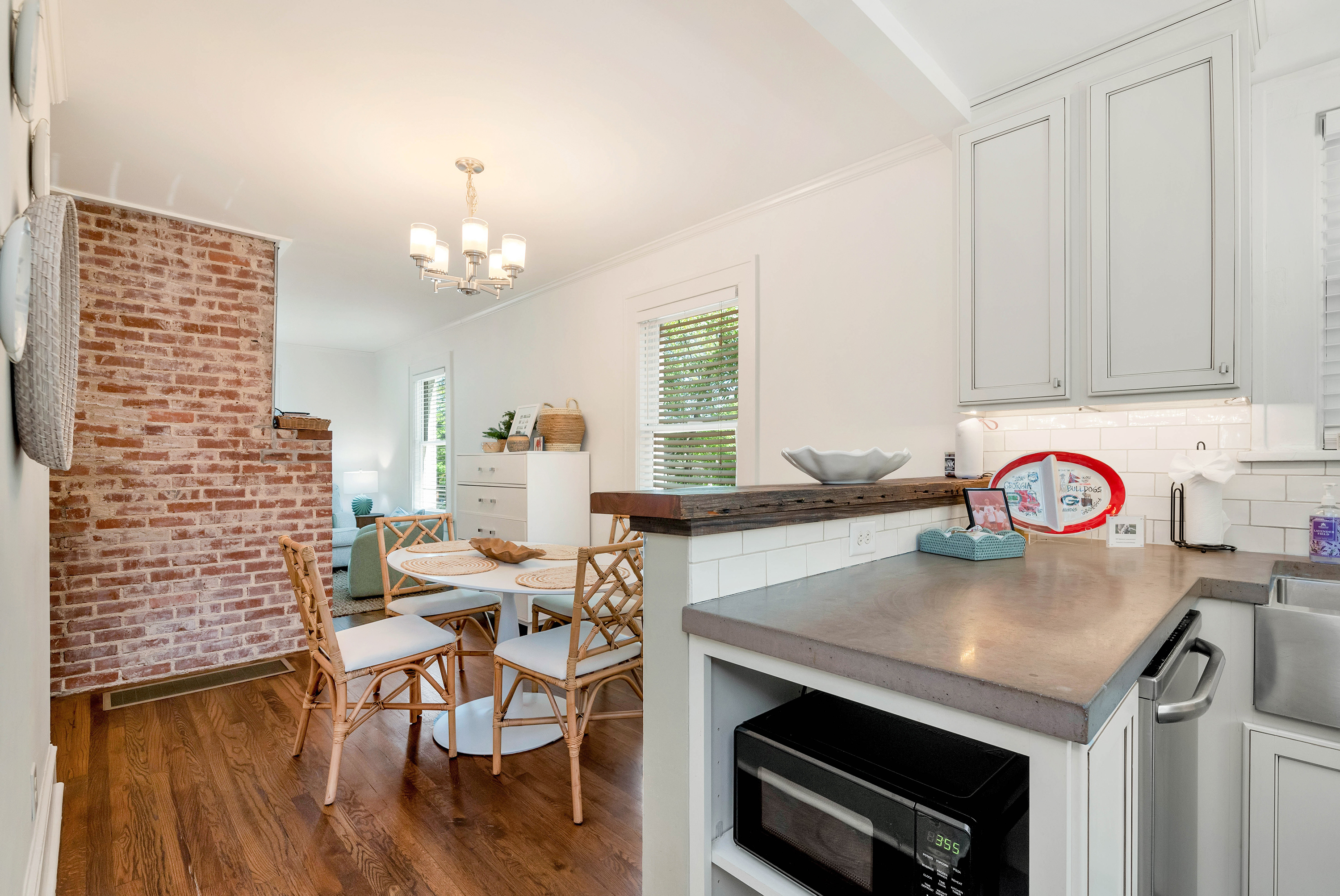 The Classic City charm with exposed brick