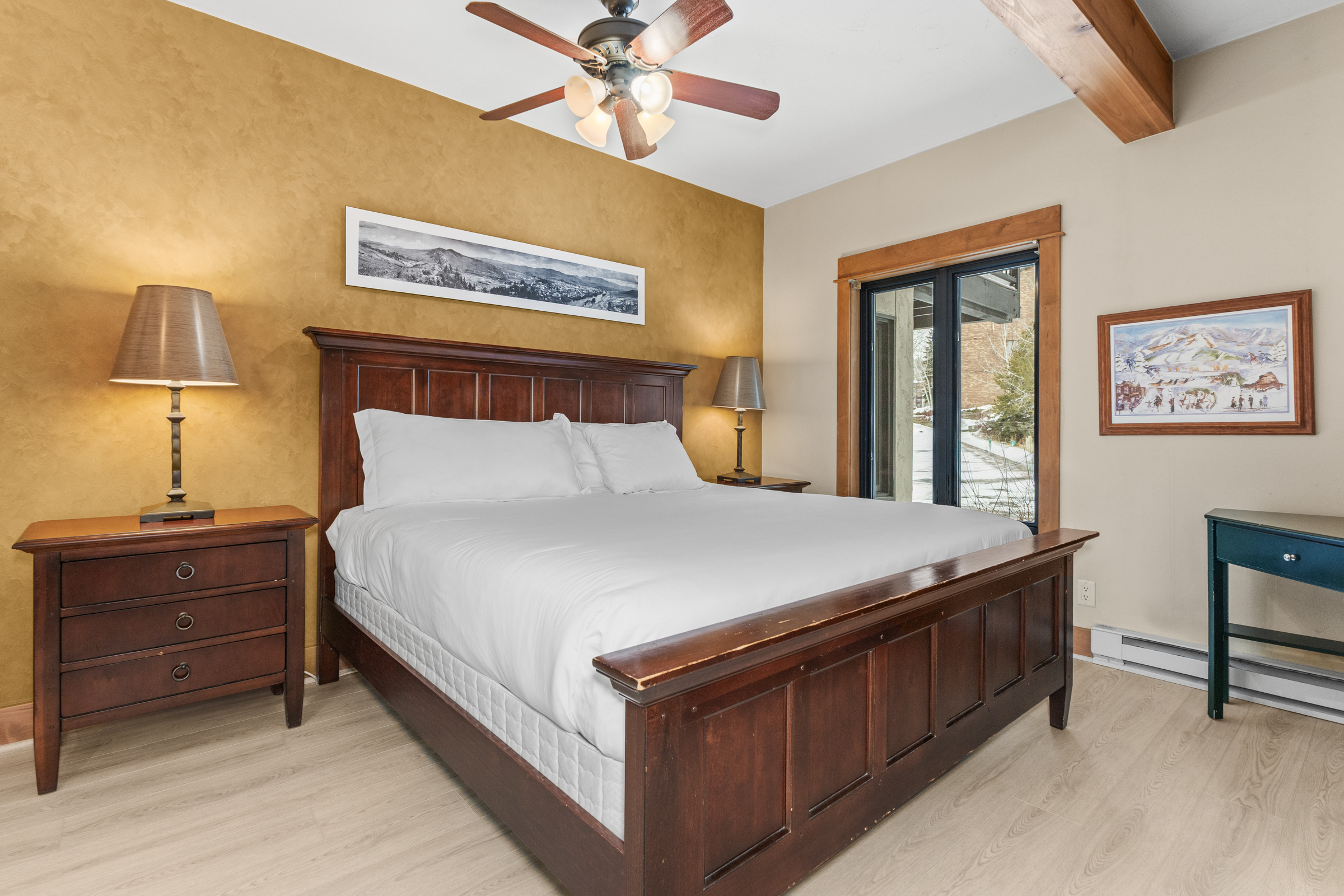 Bedroom 1 | King Bed & Ceiling Fan